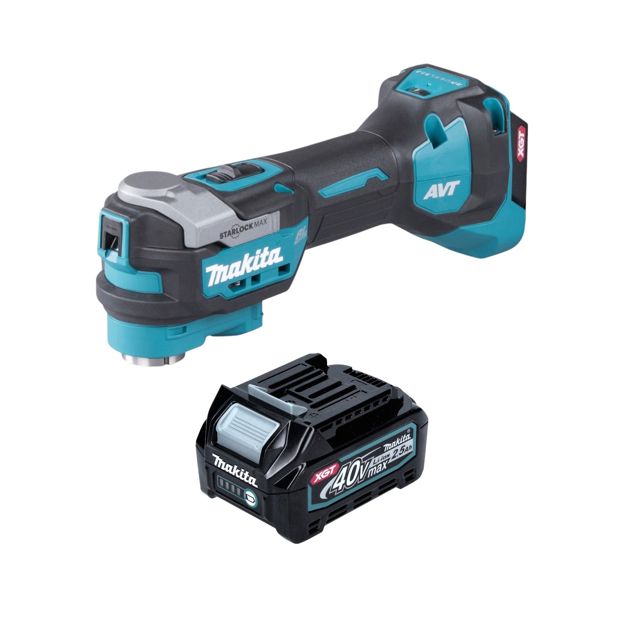Makita Akku-Multifunktionswerkzeug TM 001 GD1 40 V max. Starlock Max Brushless + 1x Akku 2,5 Ah