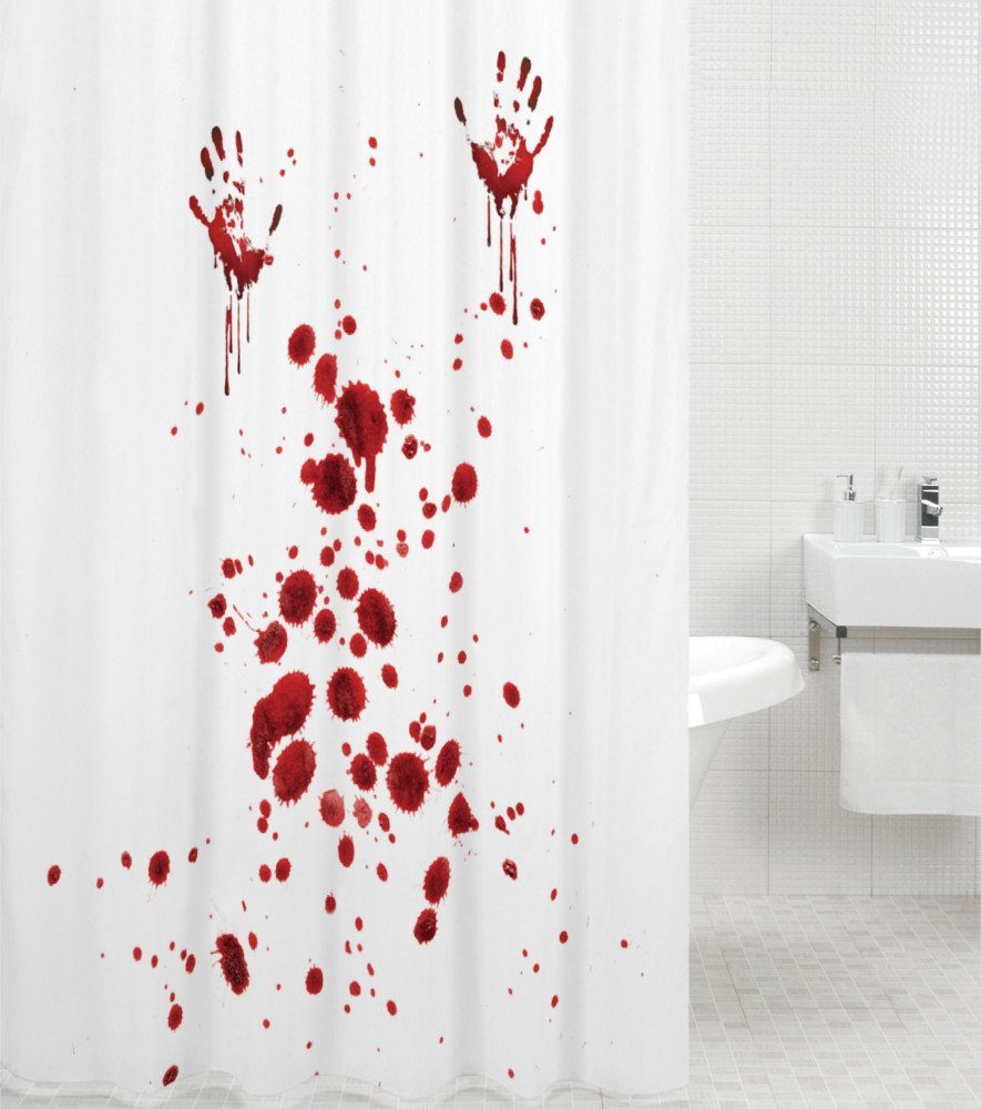 Sanilo Duschvorhang Blood Hands 180 x 200 cm, 100% wasserdicht, Anti-Schimm günstig online kaufen