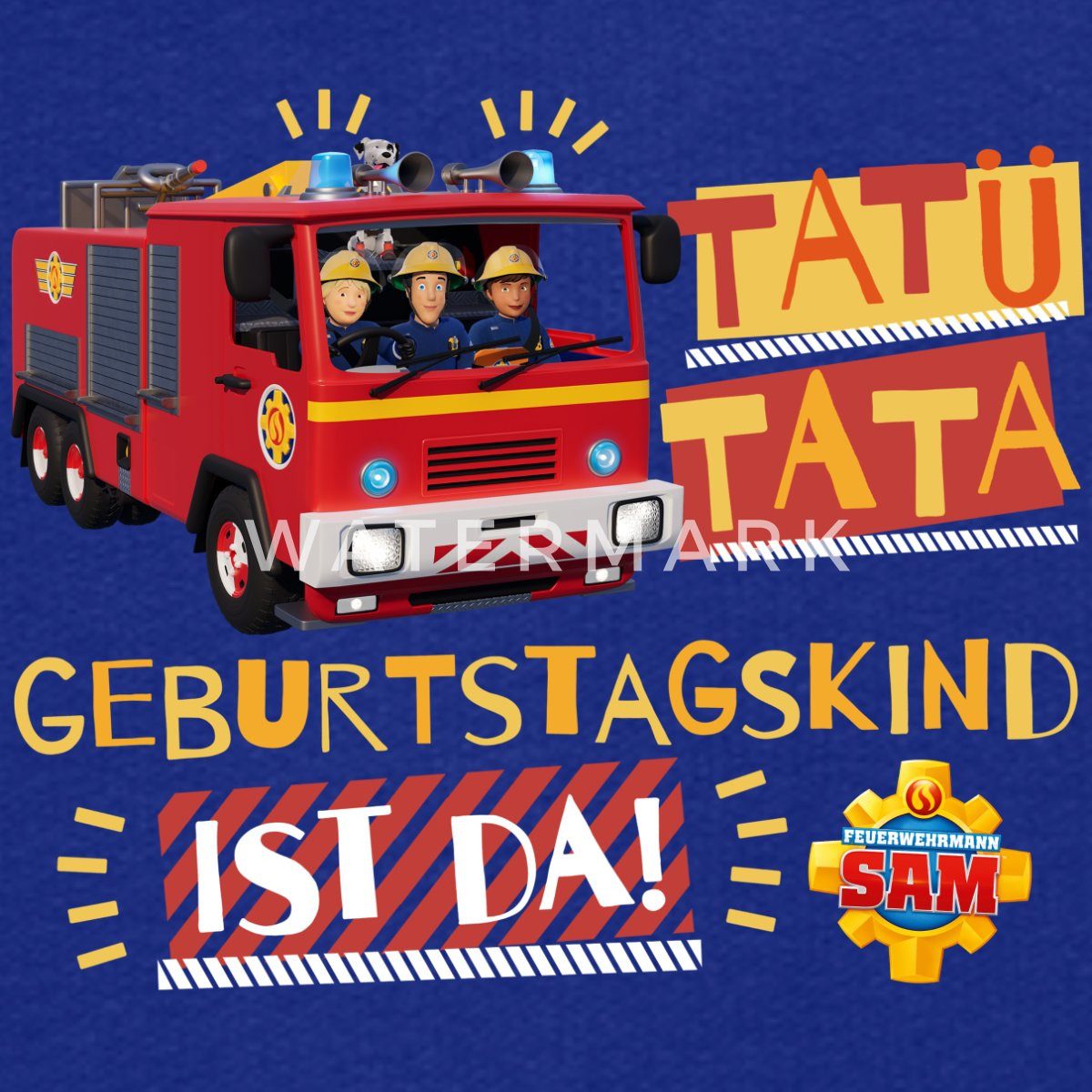 Spreadshirt Hoodie Feuerwehrmann Sam™ Tatü Tata Geburtstagskind Kinder Premium Hoodie (1-tlg)