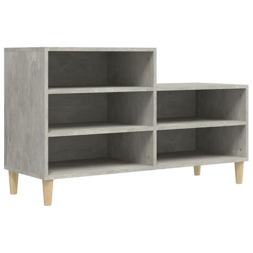 vidaXL Schuhschrank Schuhregal Schuhschrank Flurschrank Schuhbank Betongrau 102x36x60 cm S
