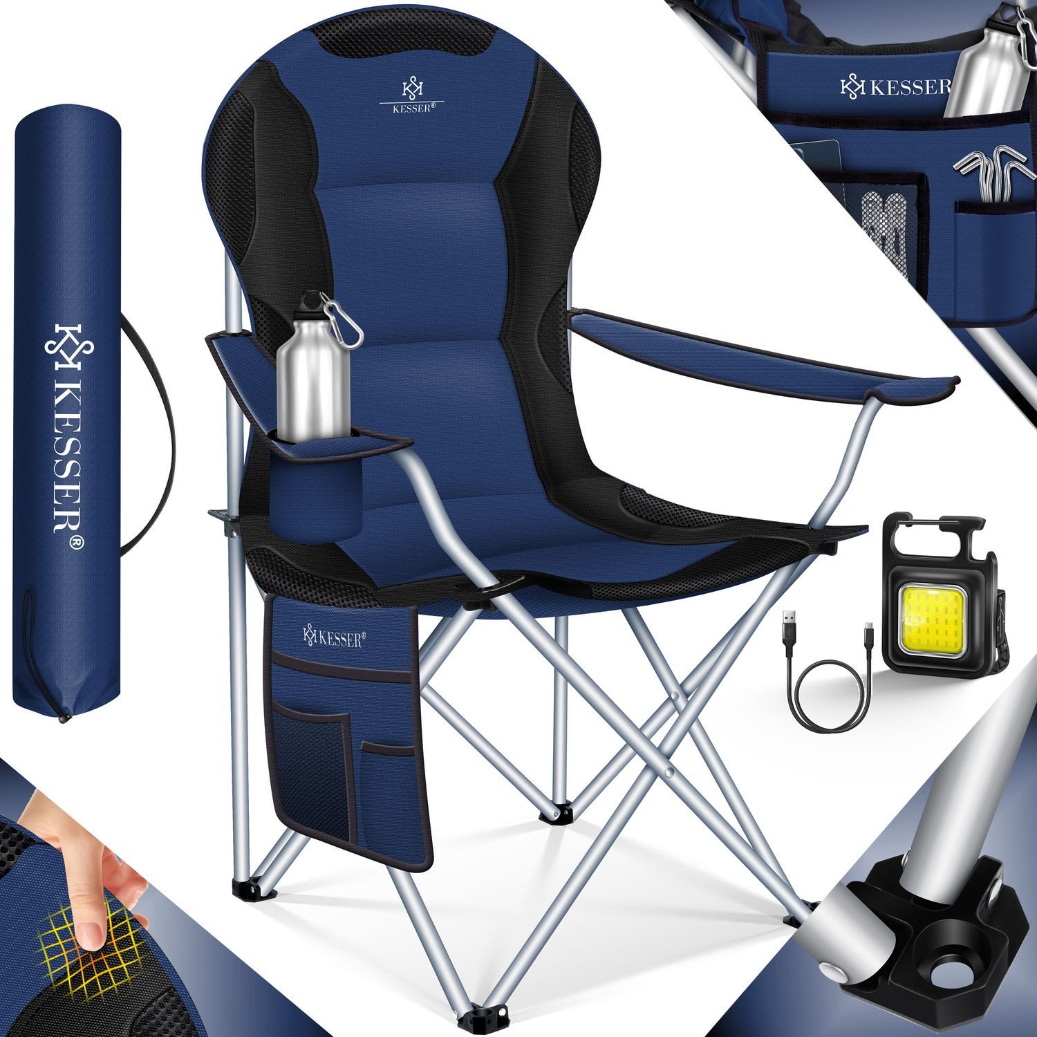 KESSER Campingstuhl, Campingstuhl faltbar bis 150kg günstig online kaufen