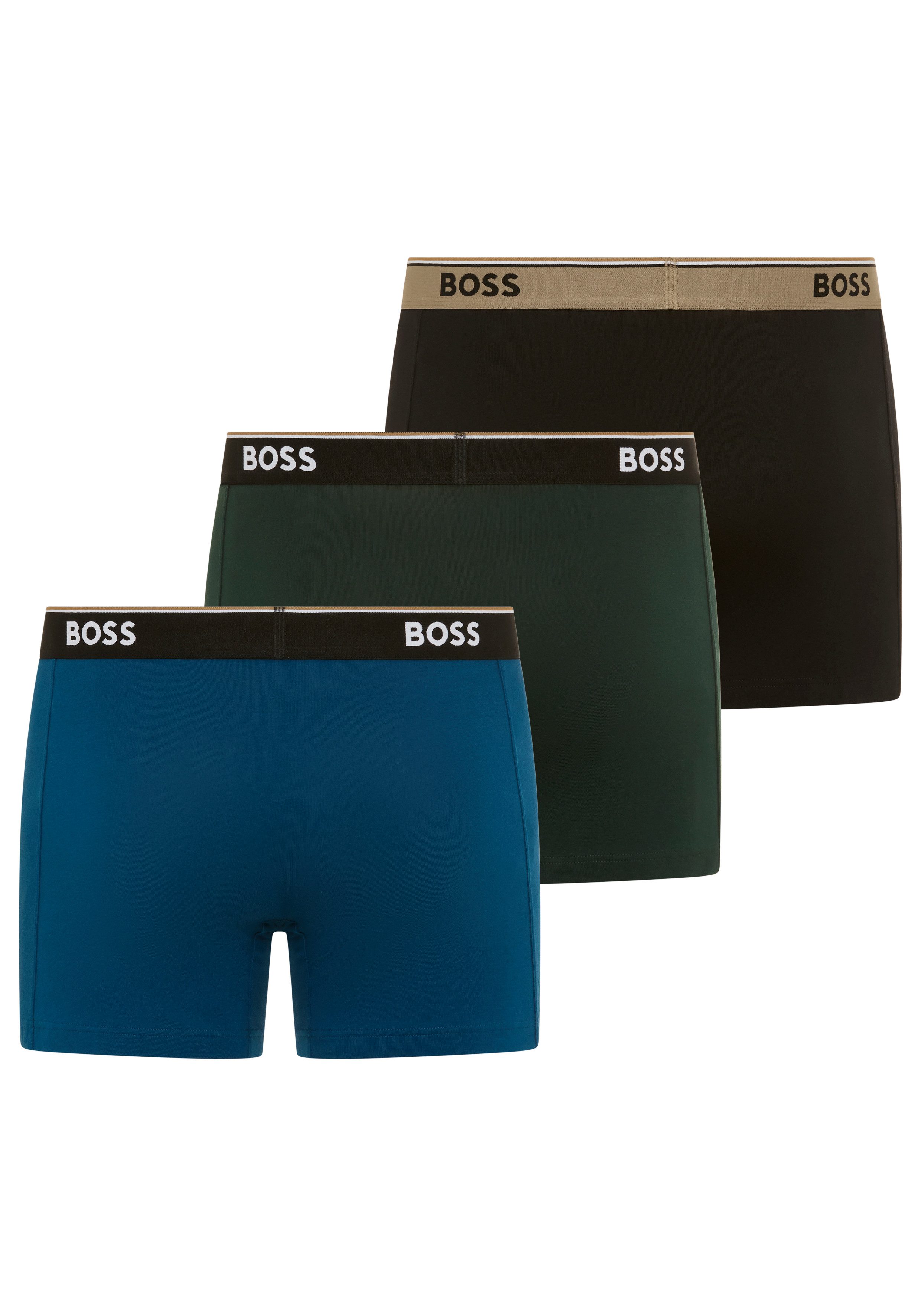 BOSS Boxershorts (Packung, 3-St) aus bequemer Stretch-Baumwolle, körpernah, mittlere Bundhöhe