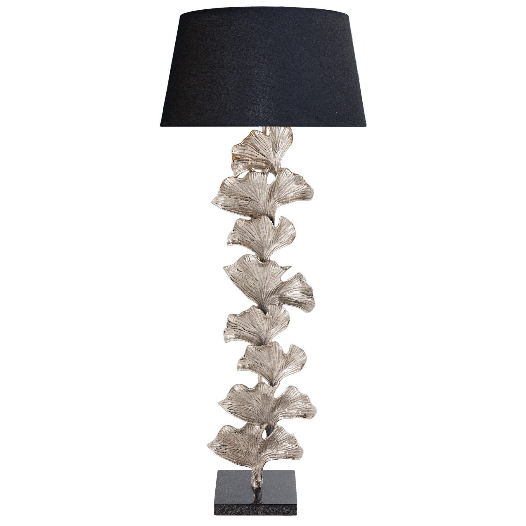 riess-ambiente Stehlampe GINKGO 122cm schwarz / silber, Ein-/Ausschalter, o günstig online kaufen