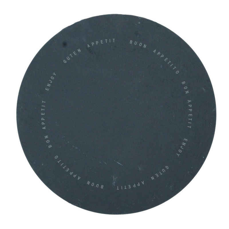 Platzset, »räder Dining Schieferplatte Guten Appetit Untersetzer 32 cm schwarz«, Räder, (1-St)