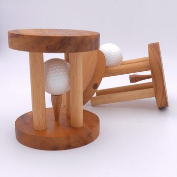 ROMBOL Denkspiele Spiel, Geschicklichkeitsspiel Golfball im Knast, ein lustiges Geschenk nicht nur für Golf-Fans, Holzspiel