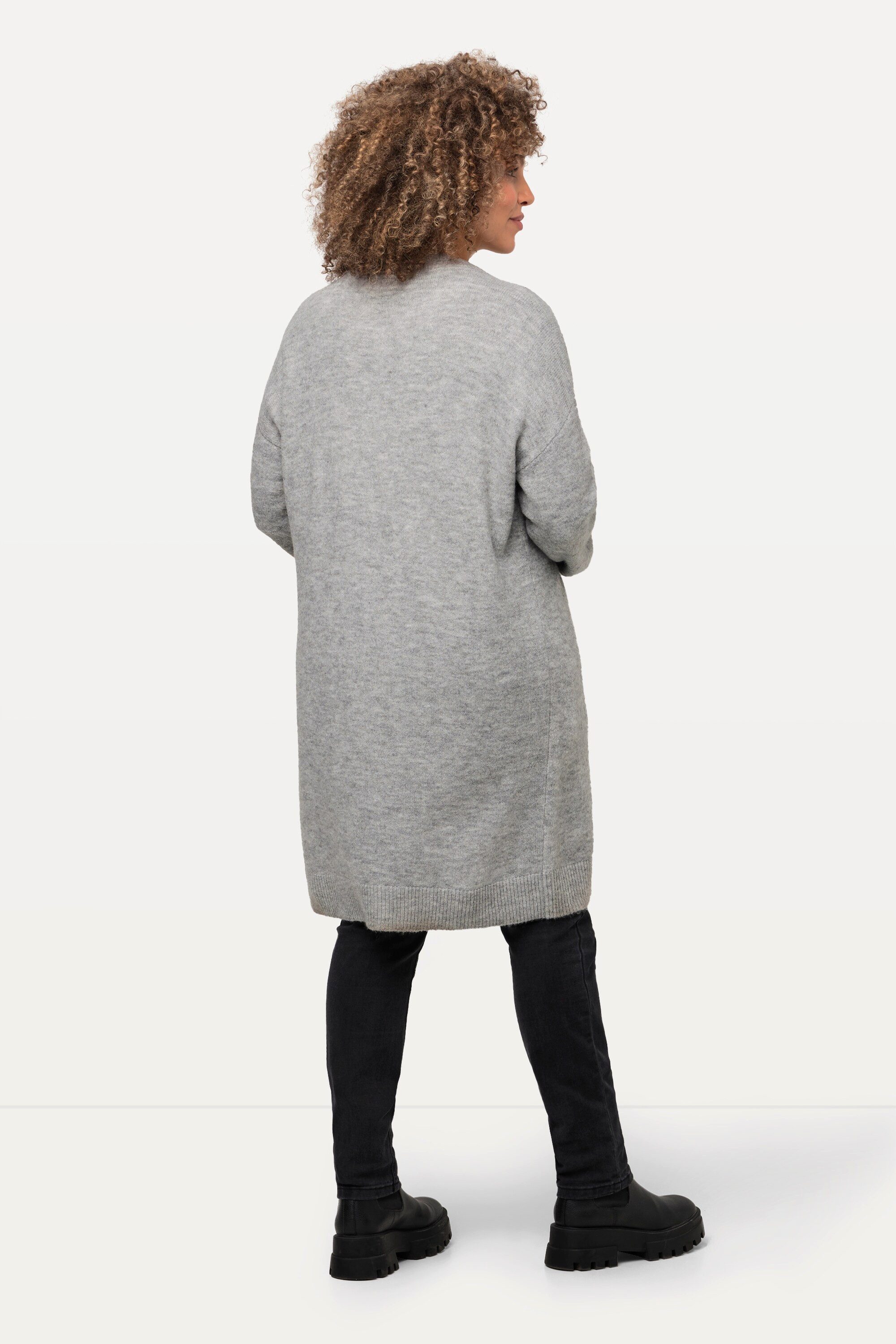 Ulla Popken Strickjacke Strickjacke Boxy Knöpfe V-Ausschnitt Feinstrick günstig online kaufen