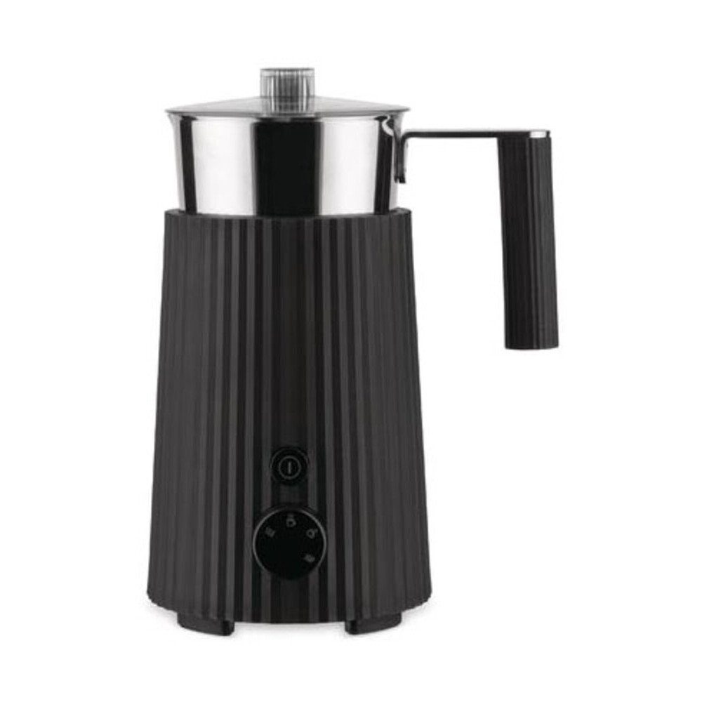 Alessi Milchaufschäumer Milchaufschäumer 0,35 l Plissé schwarz, Milchaufschäumer, 0,35 l, thermoplastisches Harz, schwarz