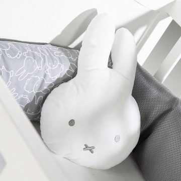 roba® Dekokissen miffy®, für Baby-/ Kinderzimmer, Kuschelkissen aus Coral-Fleece