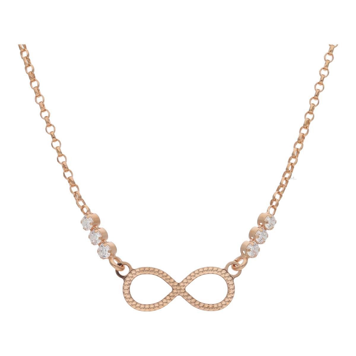 JuwelmaLux Kette mit Anhänger JuwelmaLux Infinity Collier 925/000 Sterling Silber synth Zirkonia JL4 (1-tlg)