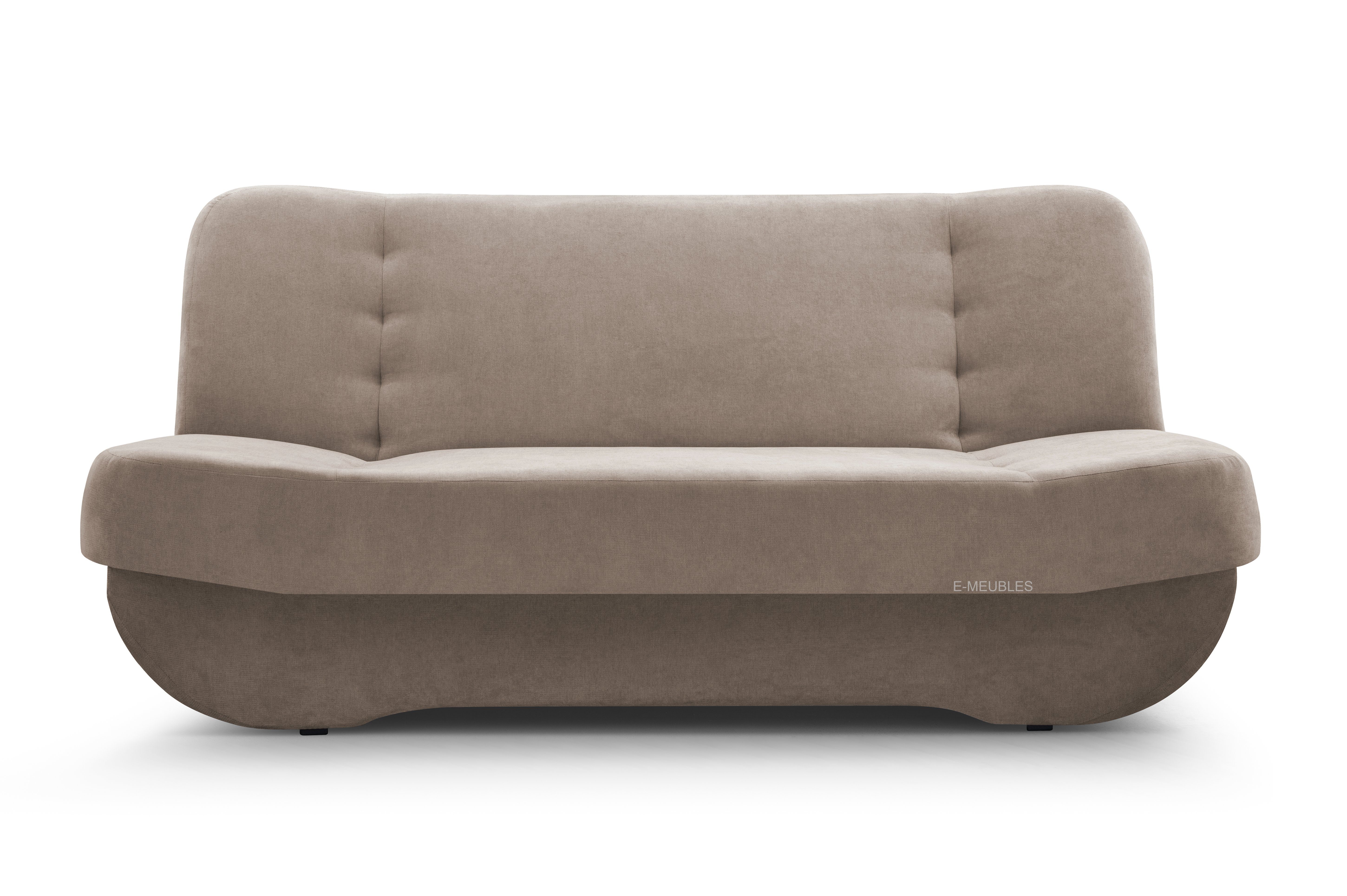 MOEBLO Schlafsofa Pafos, Sofa Kippsofa SORO 13 Bettkasten Schlaffunktion, - Beige Clic-Clack, mit Klappsofa mit