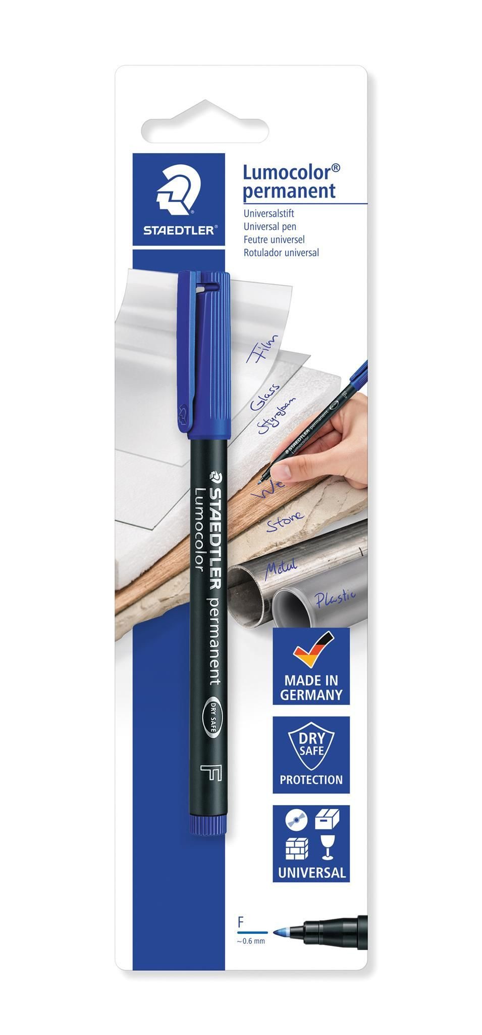 STAEDTLER Folienstift Staedtler Folienstift Lumocolor F perm bl BK