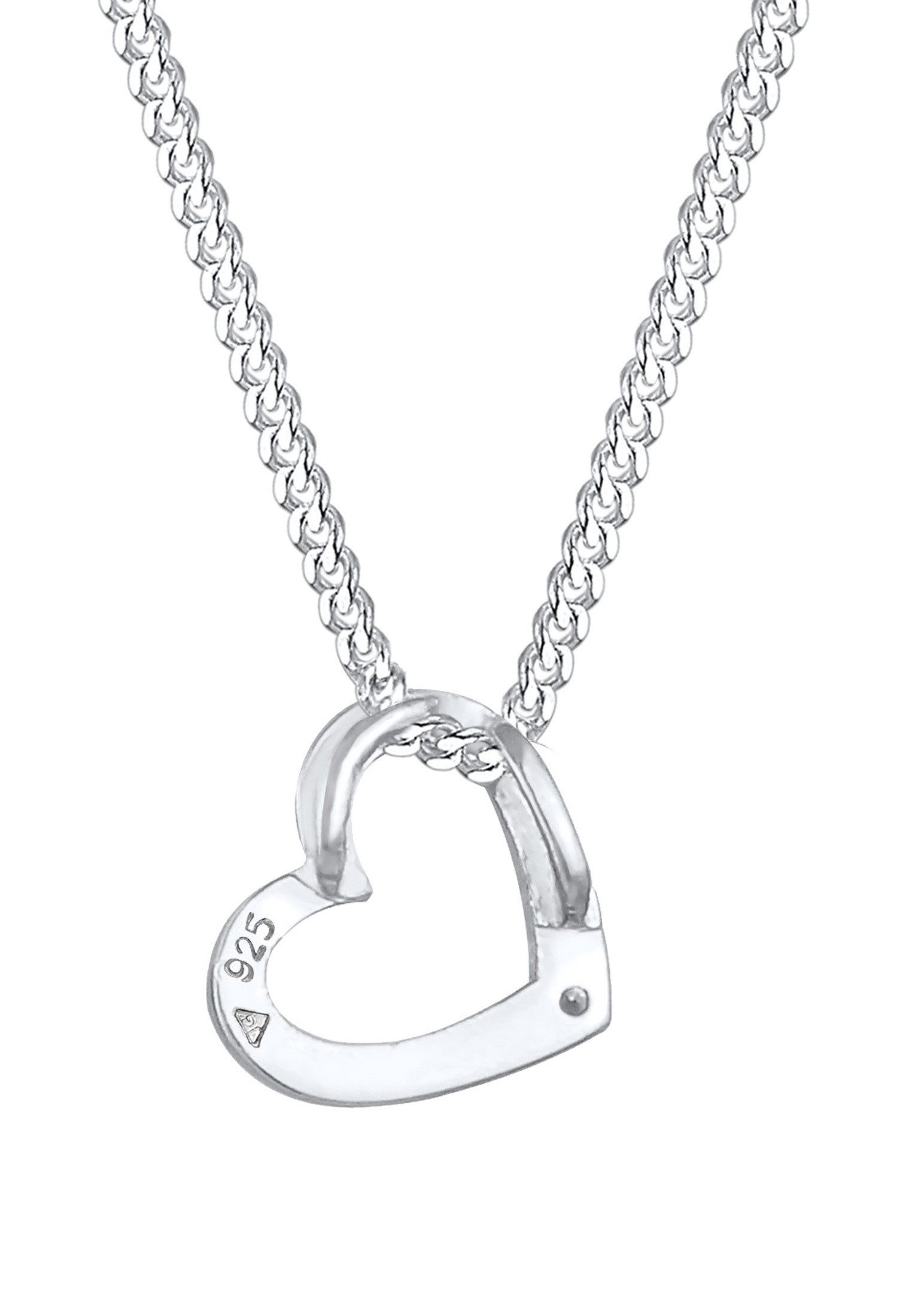 Elli Kette mit Anhänger Herz 925 Sterling Silber, mit Kristallen von Swarovski®, Herz – Bild 4 von 5