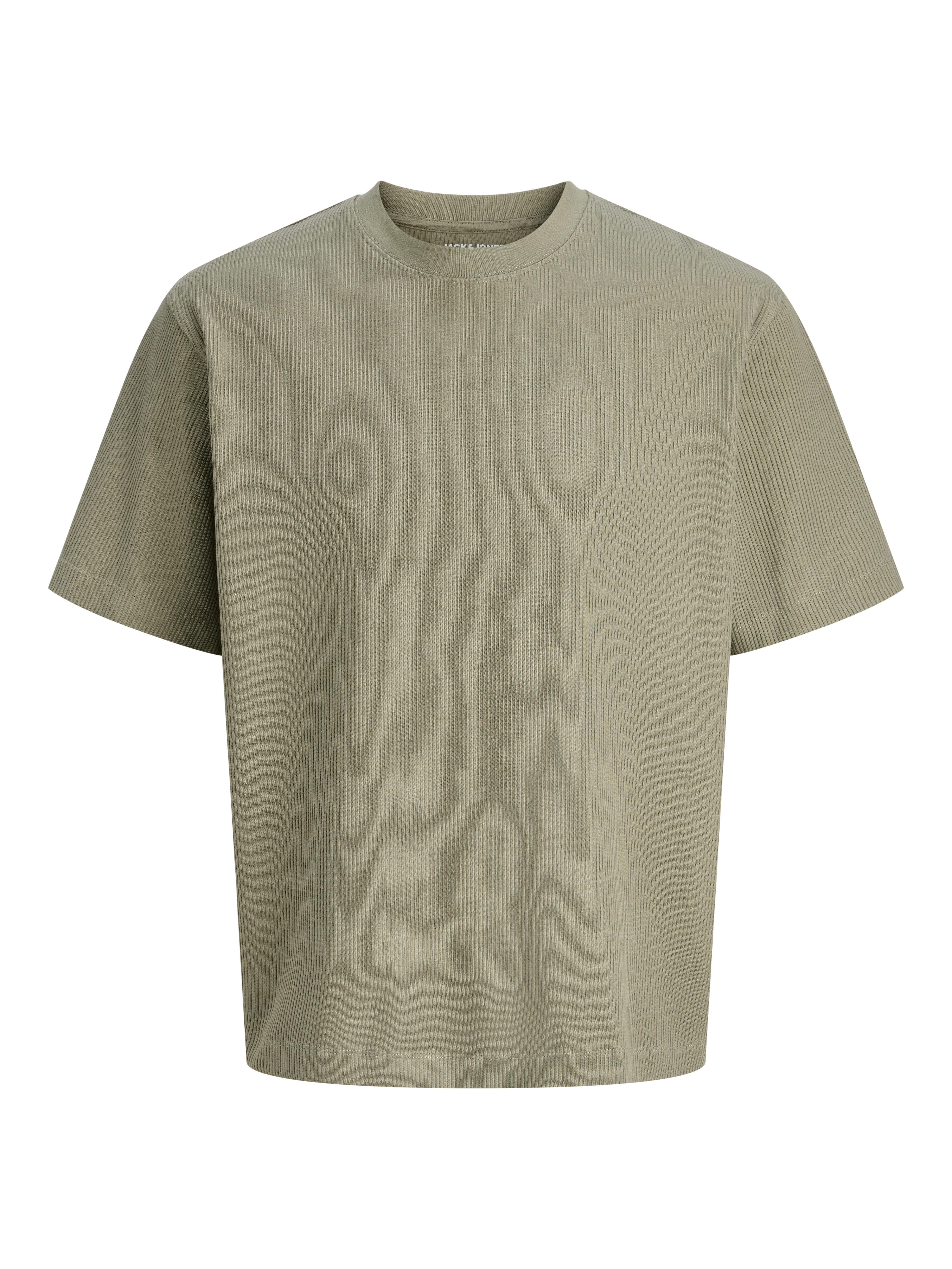 Jack & Jones Rundhalsshirt JJEHARRISON STRUCTURE TEE SS O-NECK LN mit Rundhalsusschnitt
