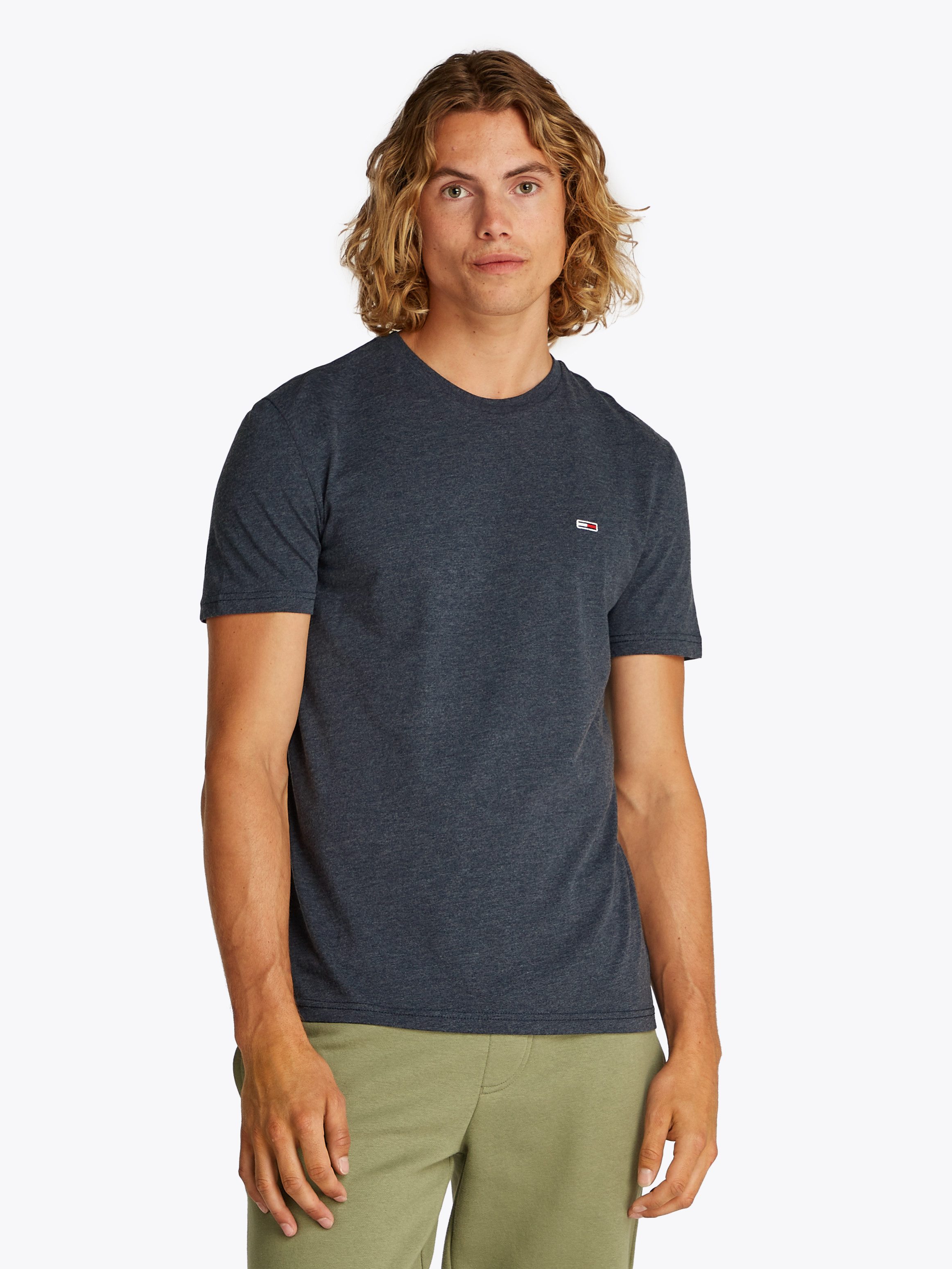 Tommy Jeans T-Shirt TJM XSLIM JASPE HTR TEE EXT Mit Rundhalsausschnitt günstig online kaufen