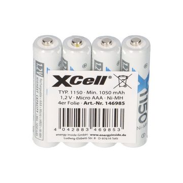 XCell 8x XCell Micro AAA Akku Ni-MH 1,2V 1150mAh Akku