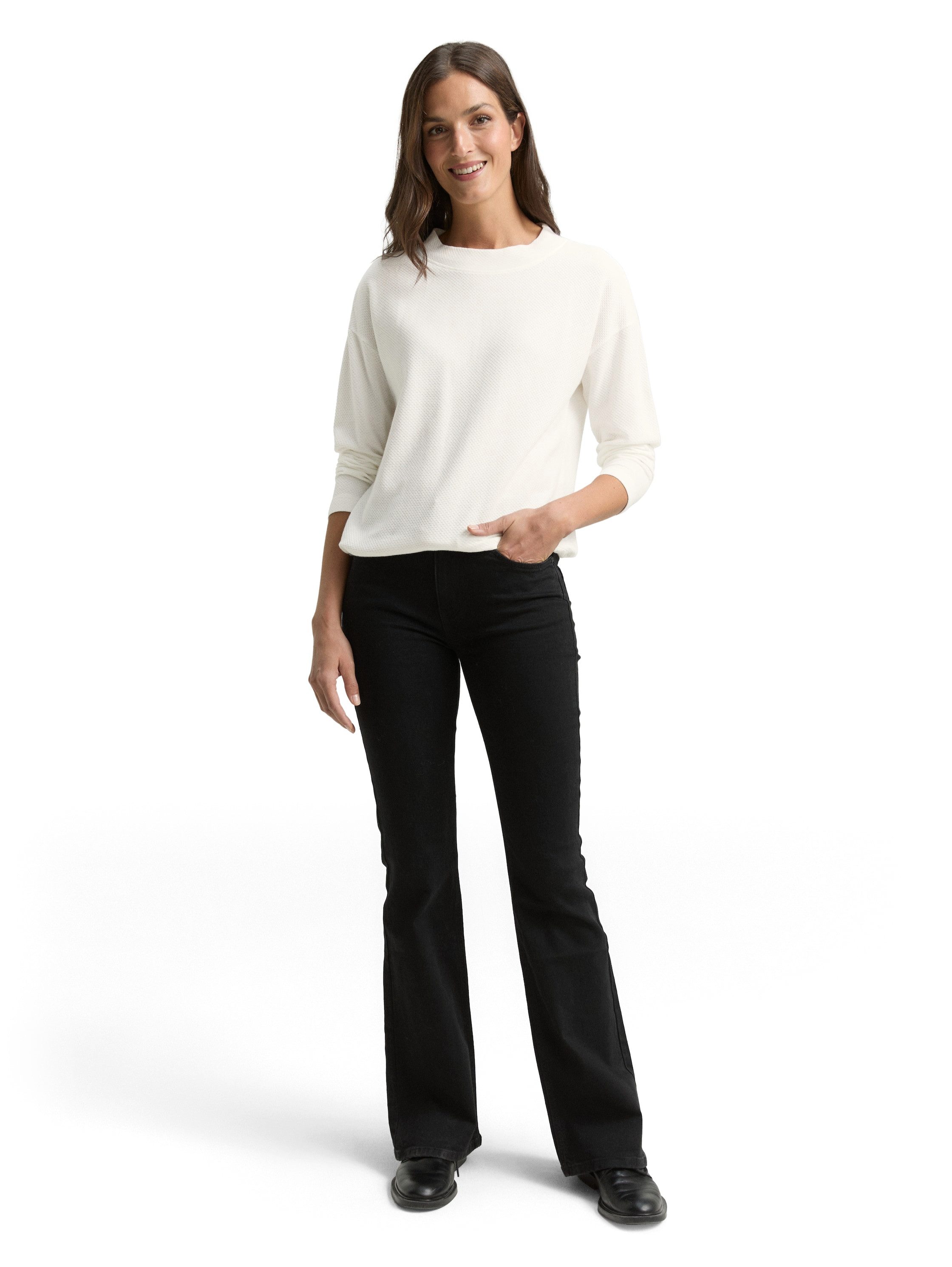 TOM TAILOR Sweatshirt mit Kordelzug am Saum