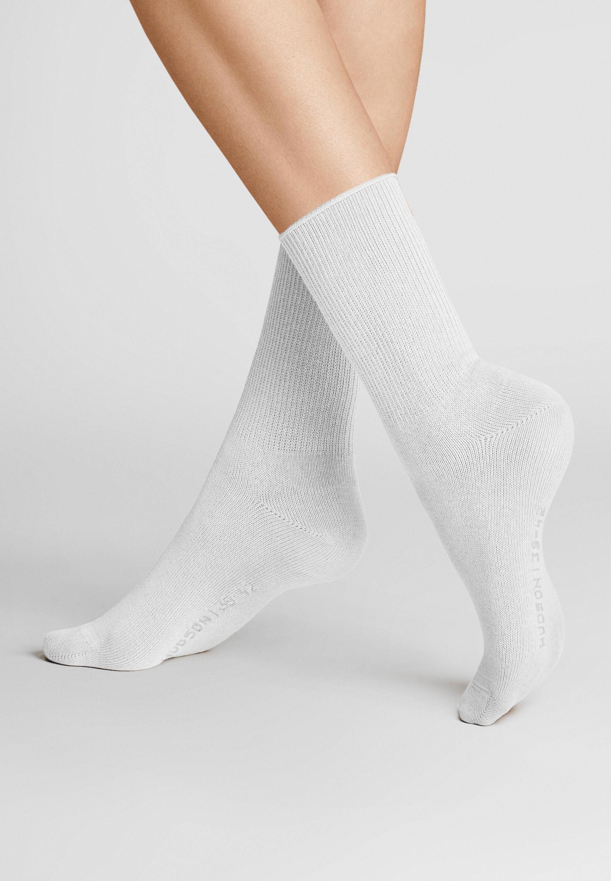 Hudson Basicsocken Relax Soft (1-Paar) Druckfreie Socken ohne Gummifäden