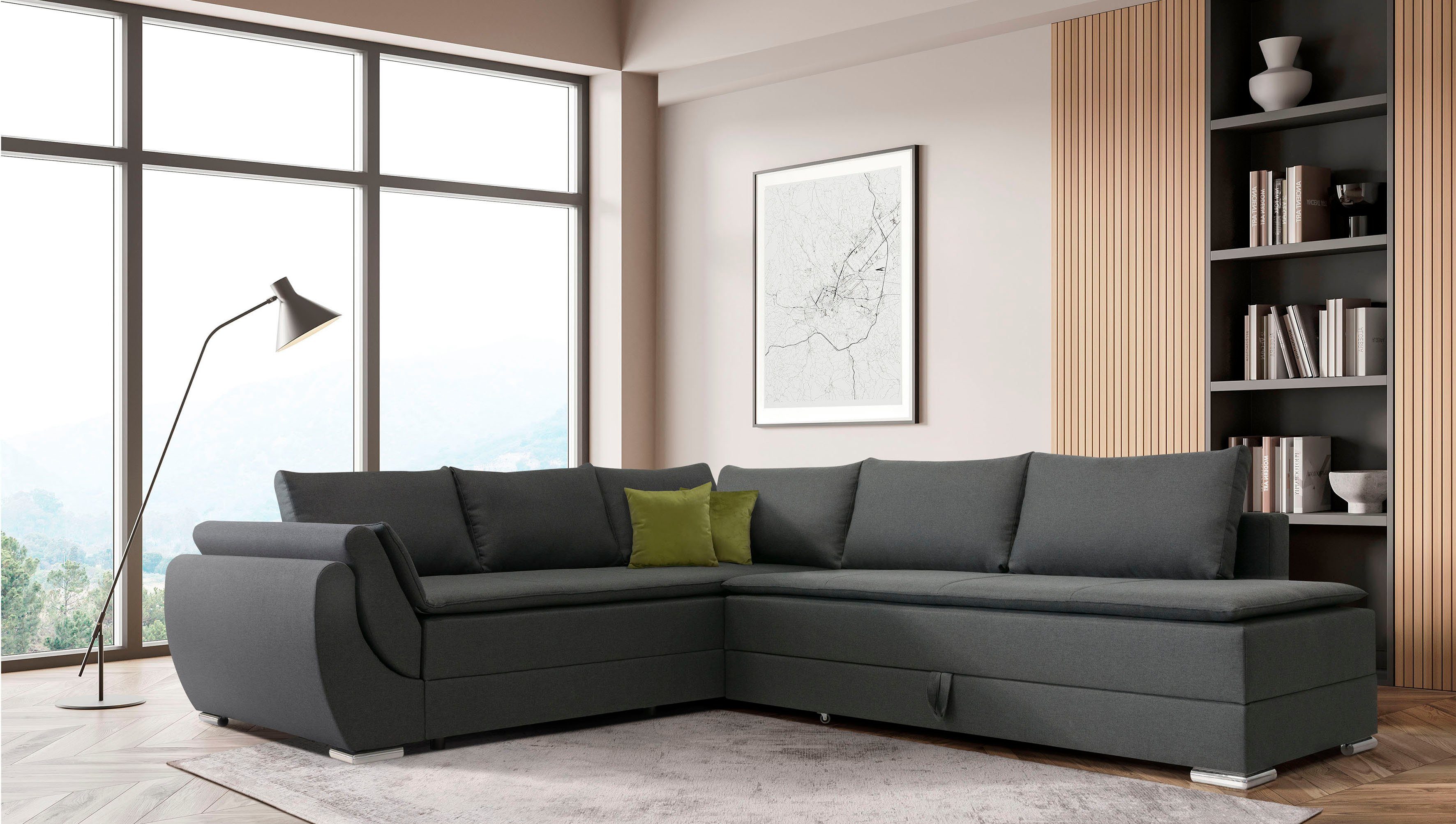 INOSIGN Ecksofa Göteborg, mit Boxspring-Bettfunktion und günstig online kaufen