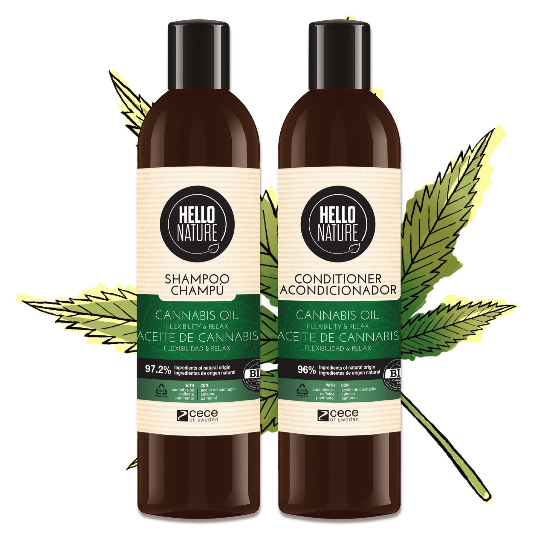 P-Beauty Cosmetic Accessories Haarpflege-Set Haarkur Hanföl Haar Shampoo Conditioner Set Haarmaske Hello Nature, Haarpflege-Set, Haarshampoo, Spülung, Maske, Hanf-Öl