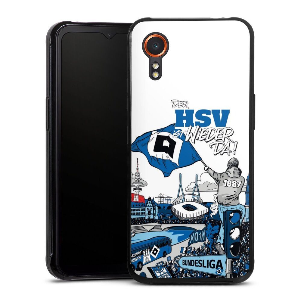 DeinDesign Handyhülle Hamburger SV Offizielles Lizenzprodukt Aufstieg, Samsung Galaxy Xcover 7 Silikon Hülle Bumper Case Handy Schutzhülle