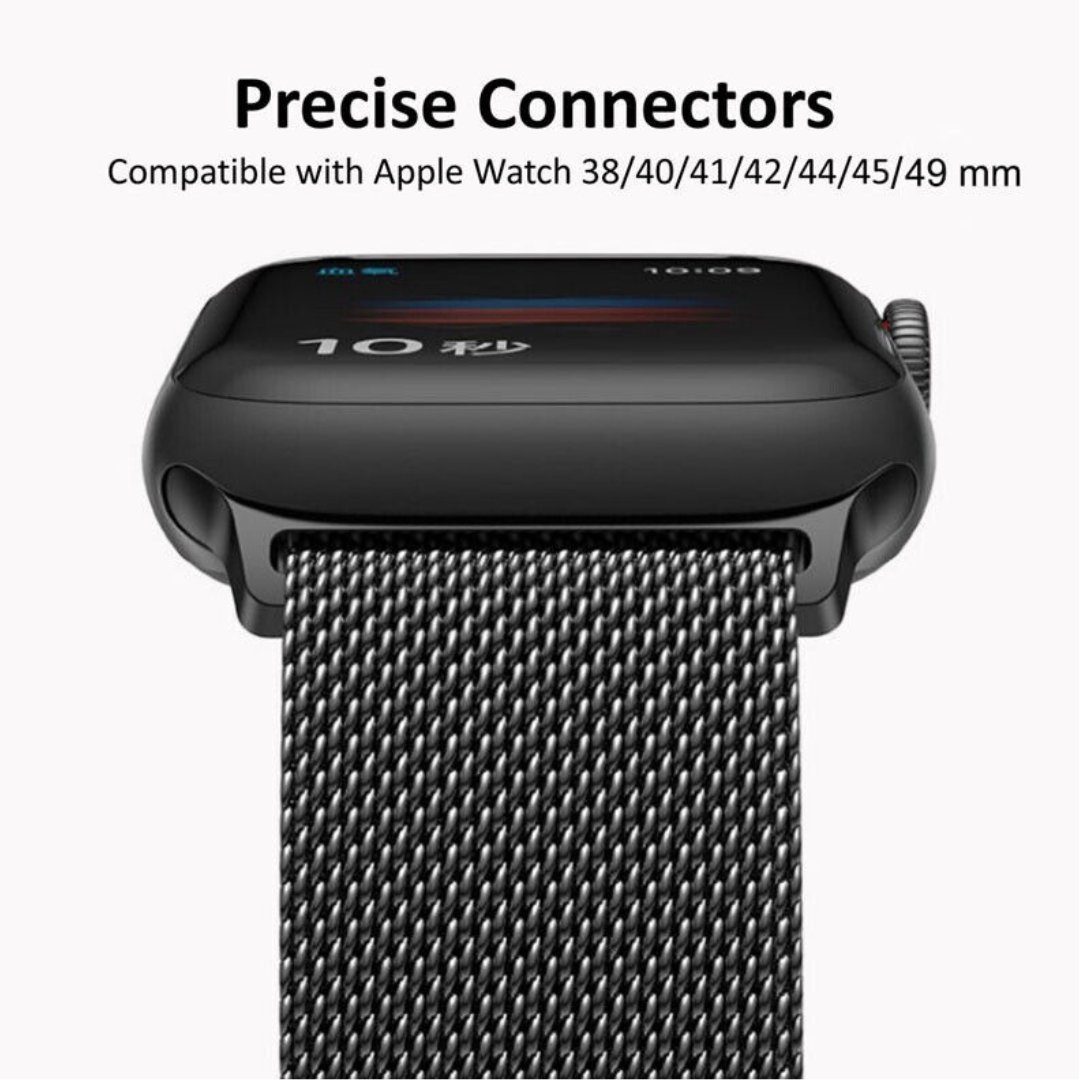 SmartUP Uhrenarmband Uhrenarmband für 1-9 Milanese / 42/44/45/49mm Milanese SE Watch Space 38/40/41mm #2 und für Apple Edelstahl, Metall Armband Grau