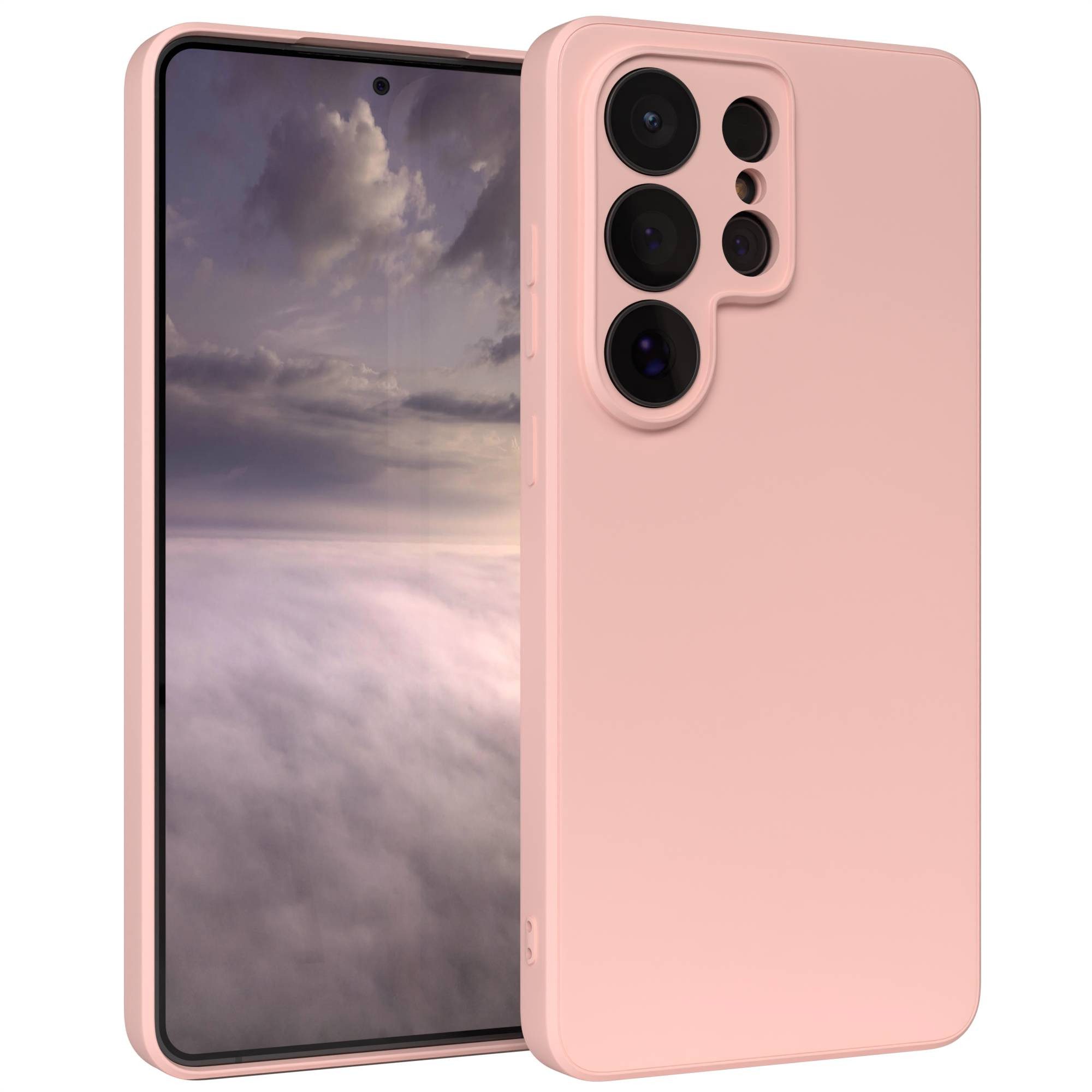 EAZY CASE Handyhülle TPU Hülle für Samsung Galaxy S26 Ultra 6,9 Zoll, Hülle mit Kameraschutz Bumper Case Silikonschutzhülle Rosa / Altrosa