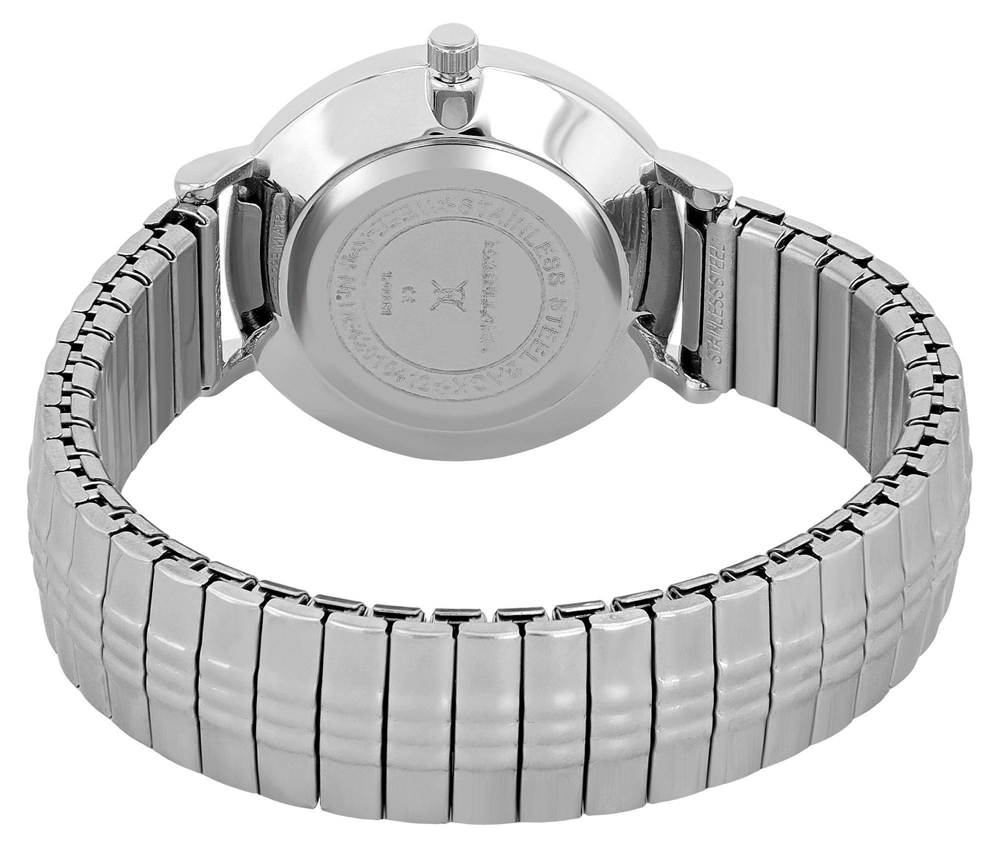 EXCELLANC Quarzuhr Emily - Zugband - Flexbanduhr Analog Quarz, Damenuhr Edelstahl