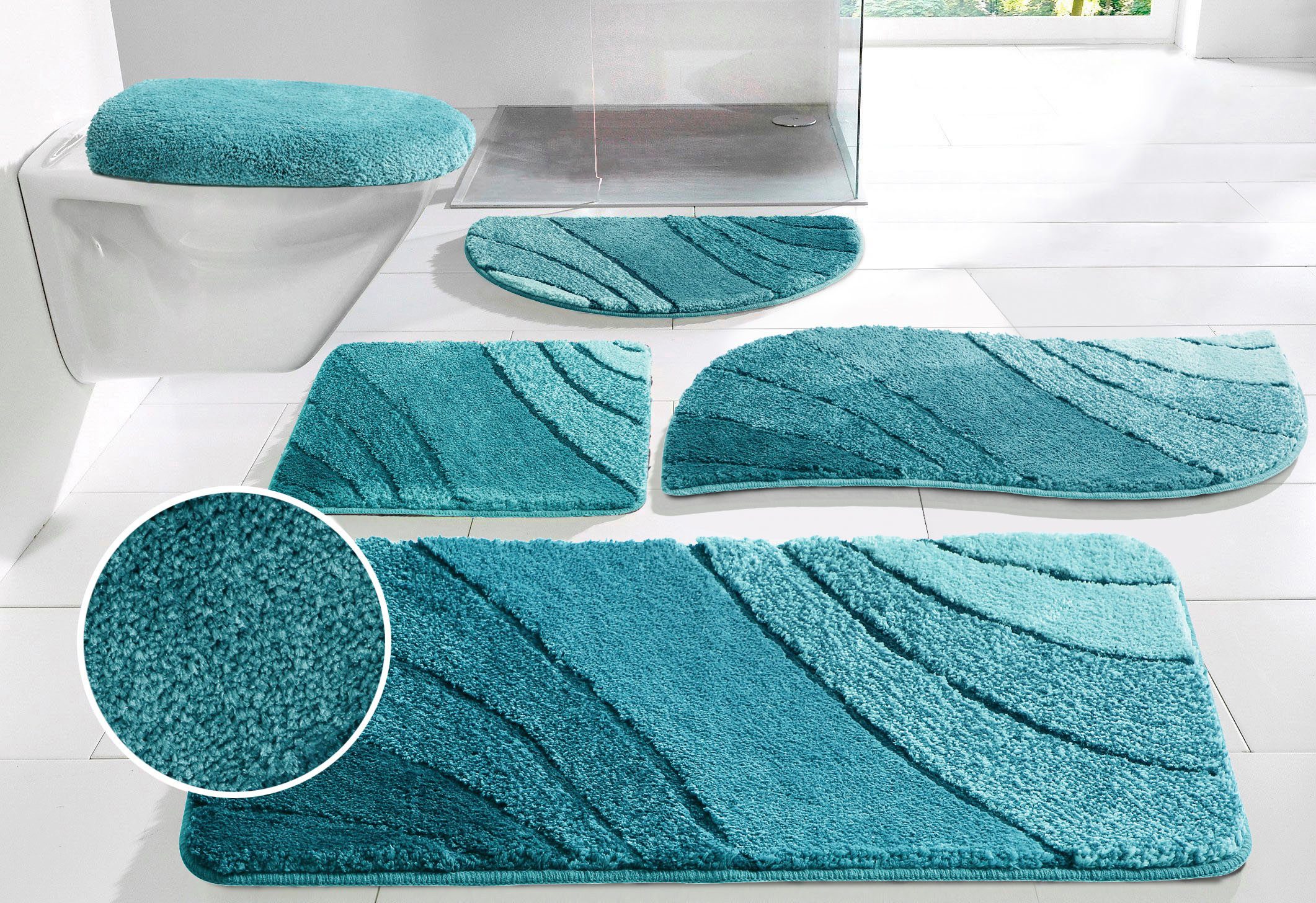 my home Badematte Josie, Badvorleger, Badezimmer Teppich, Höhe 20 mm, rutsc günstig online kaufen