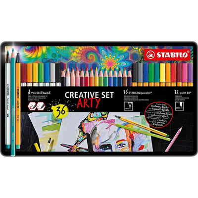 STABILO Malstift ARTY Creative Set Pen 68 brush & aquacolor & point