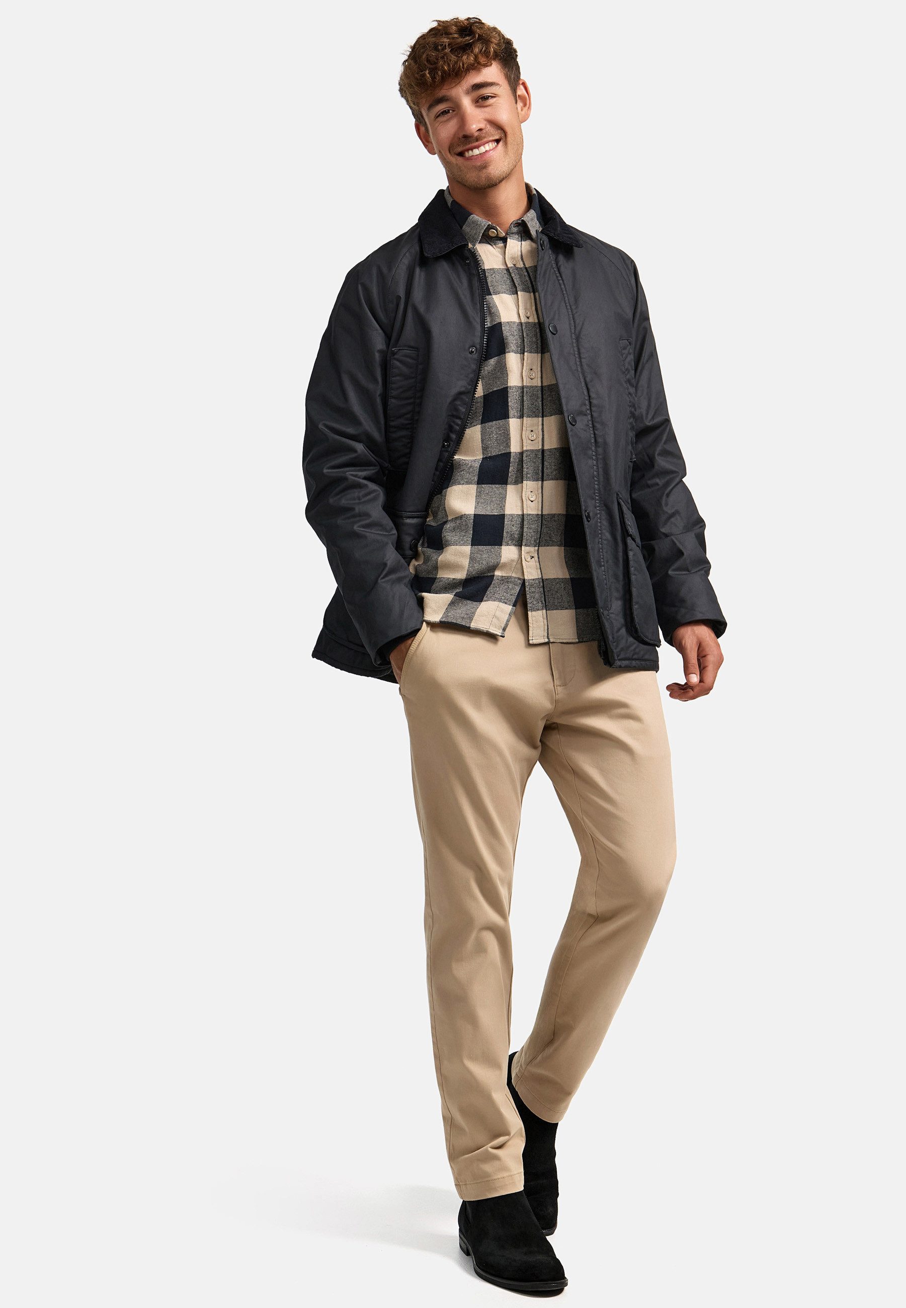 Indicode Sommerjacke Herren INFilmen Winterjacke Herrenjacke mit klassischem Cordkragen