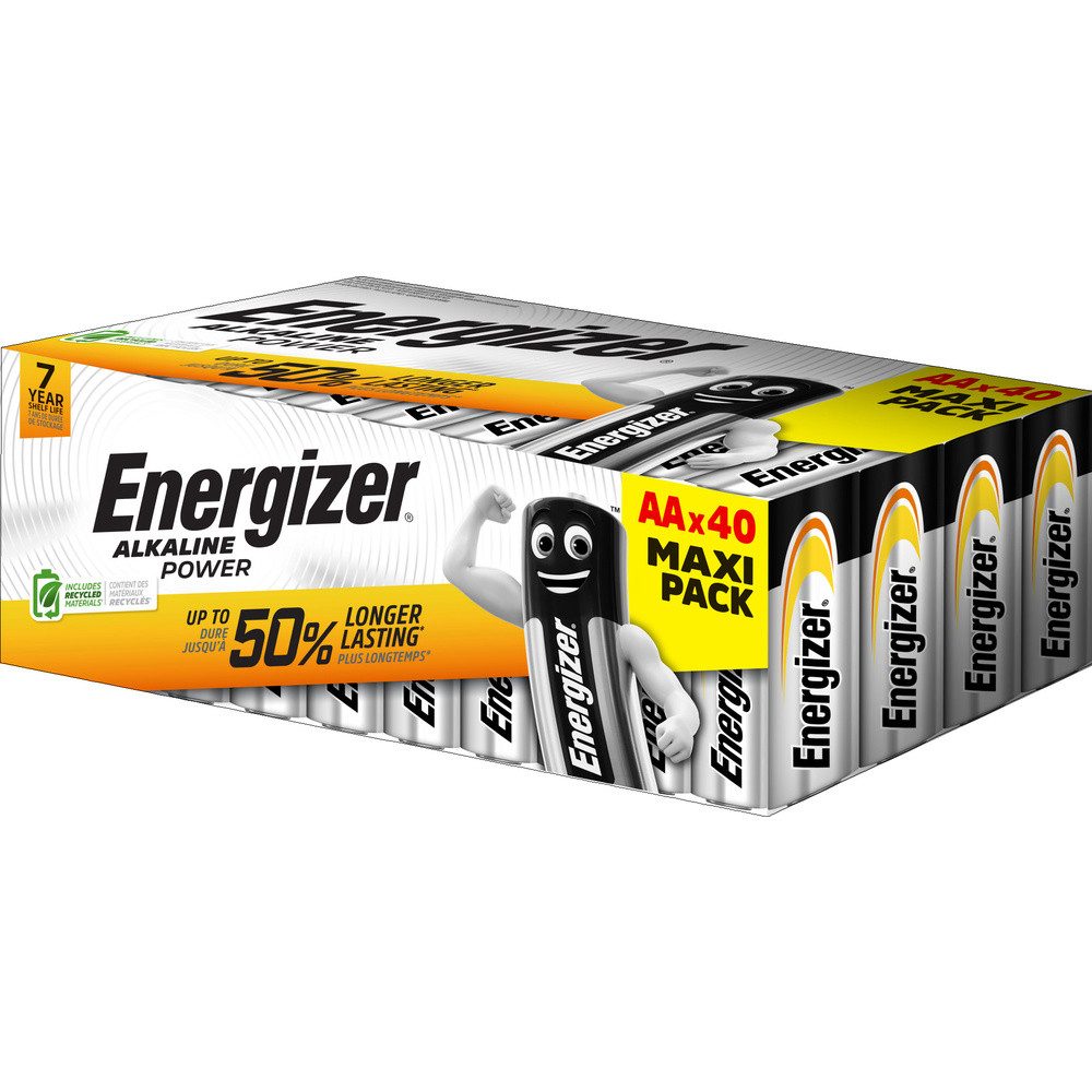 Energizer Energizer Power LR06 Mignon (AA)-Batterie Alkali-Mangan 1.5 V 40 St. Batterie