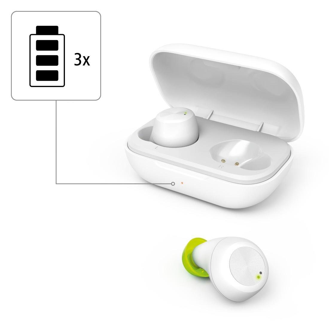 Hama Bluetooth-Kopfhörer True Sport In-Ear Sprachsteuerung, Wireless, ultraleicht, HFP, Alltag, Anrufe Siri, kompatibel für Assistant, weiß Bluetooth-Kopfhörer Google Sprachsteuerung (Freisprechfunktion, IPX Steuerung mit A2DP Ladebox) Google Musik, Bluetooth, AVRCP Siri, und für 4 Wireless und True Spritzwasserschutz, Now, integrierte Bluetooth