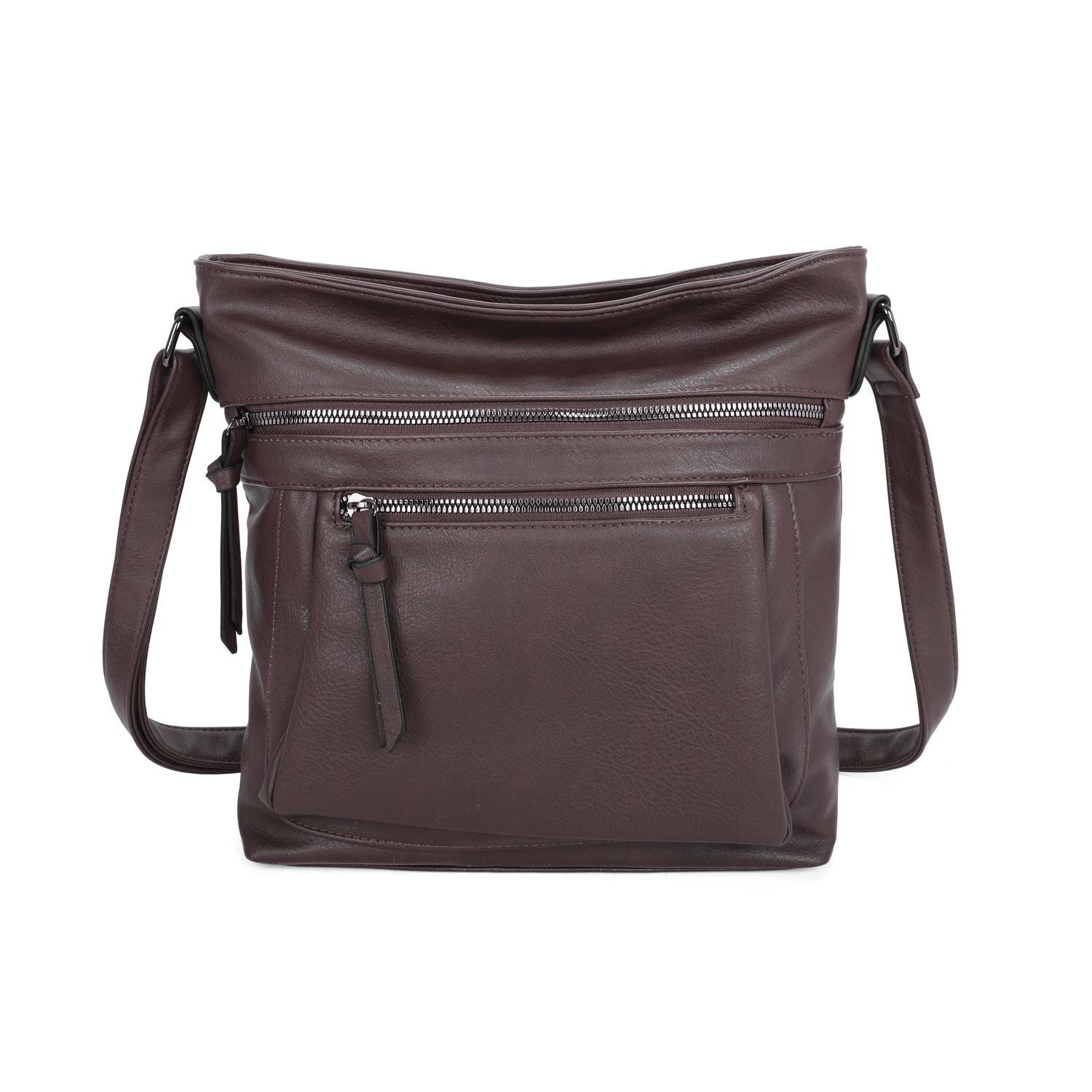 ITALYSHOP24 Schultertasche Damen Tasche XL Shopper Crossbody Umhängetasche günstig online kaufen