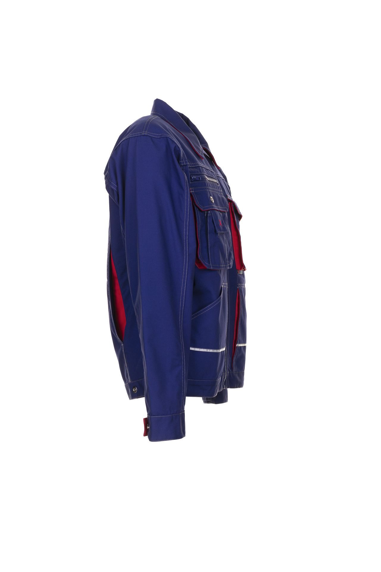 Planam Arbeitsjacke PLANAM Herren Bundjacke BASALT Langarm Kragen Marine/Rot