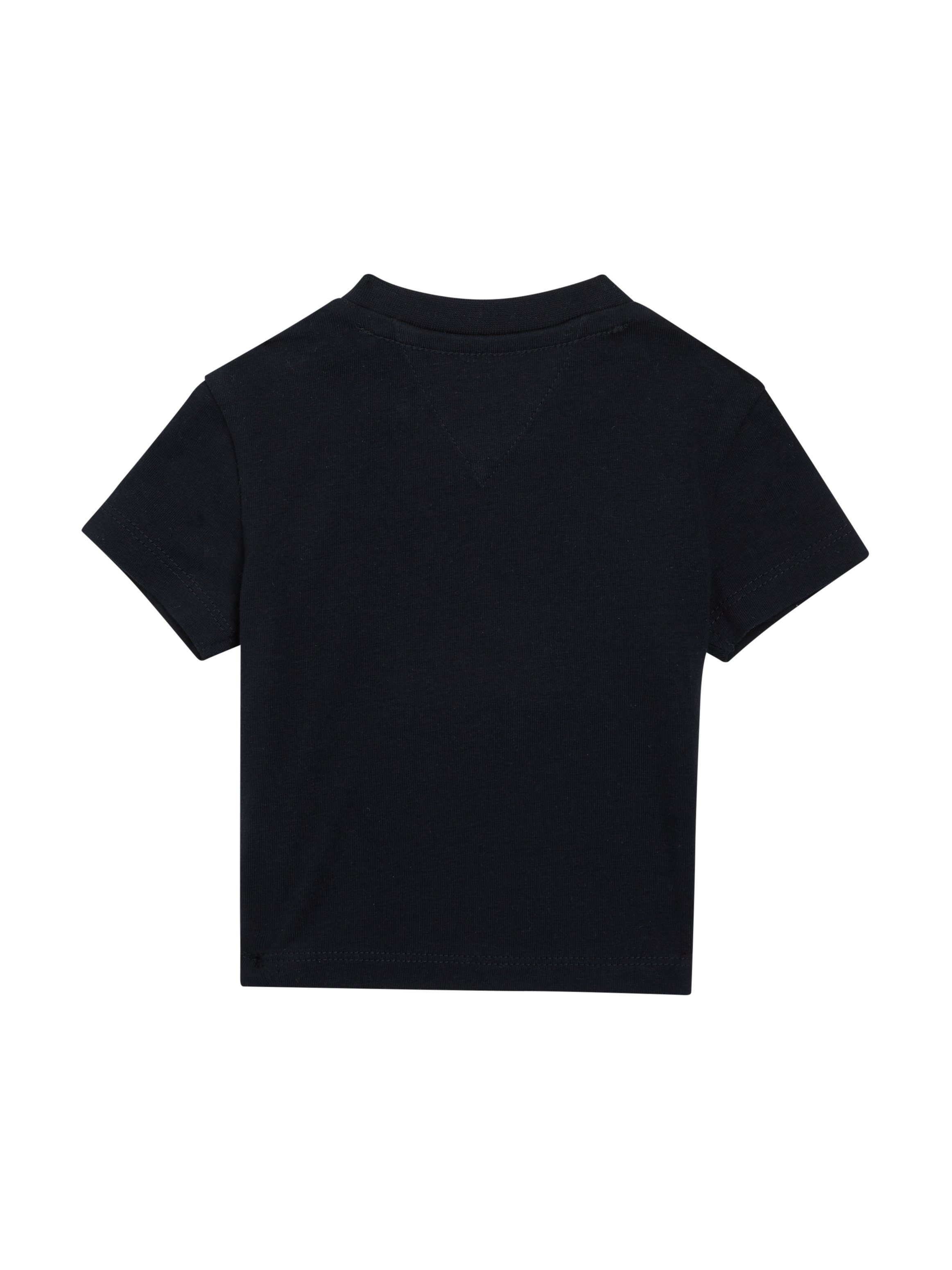 Tommy Hilfiger T-Shirt Desert_Sky MONOTYPE mit Front S/S Logo-Flag Hilfiger & großem CURVED BABY Print TEE