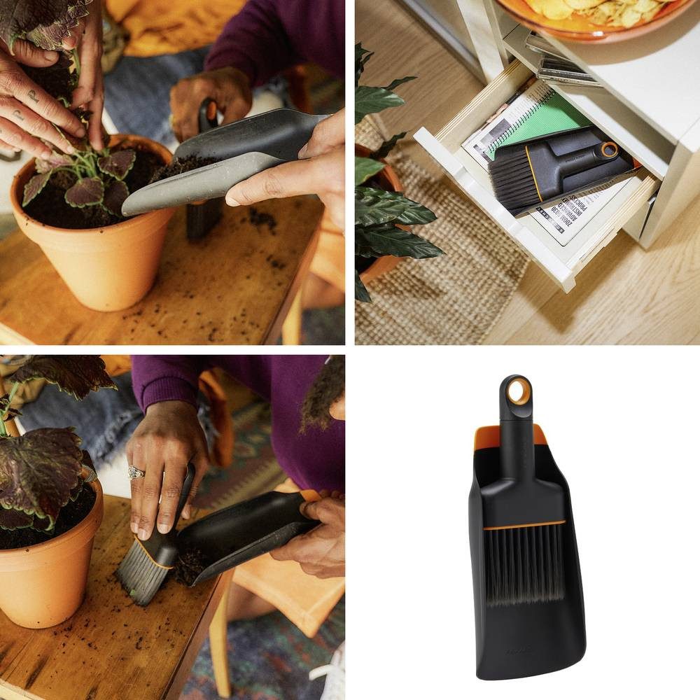 Fiskars Schaufel Pflanzschaufel mit Bürste 1071302