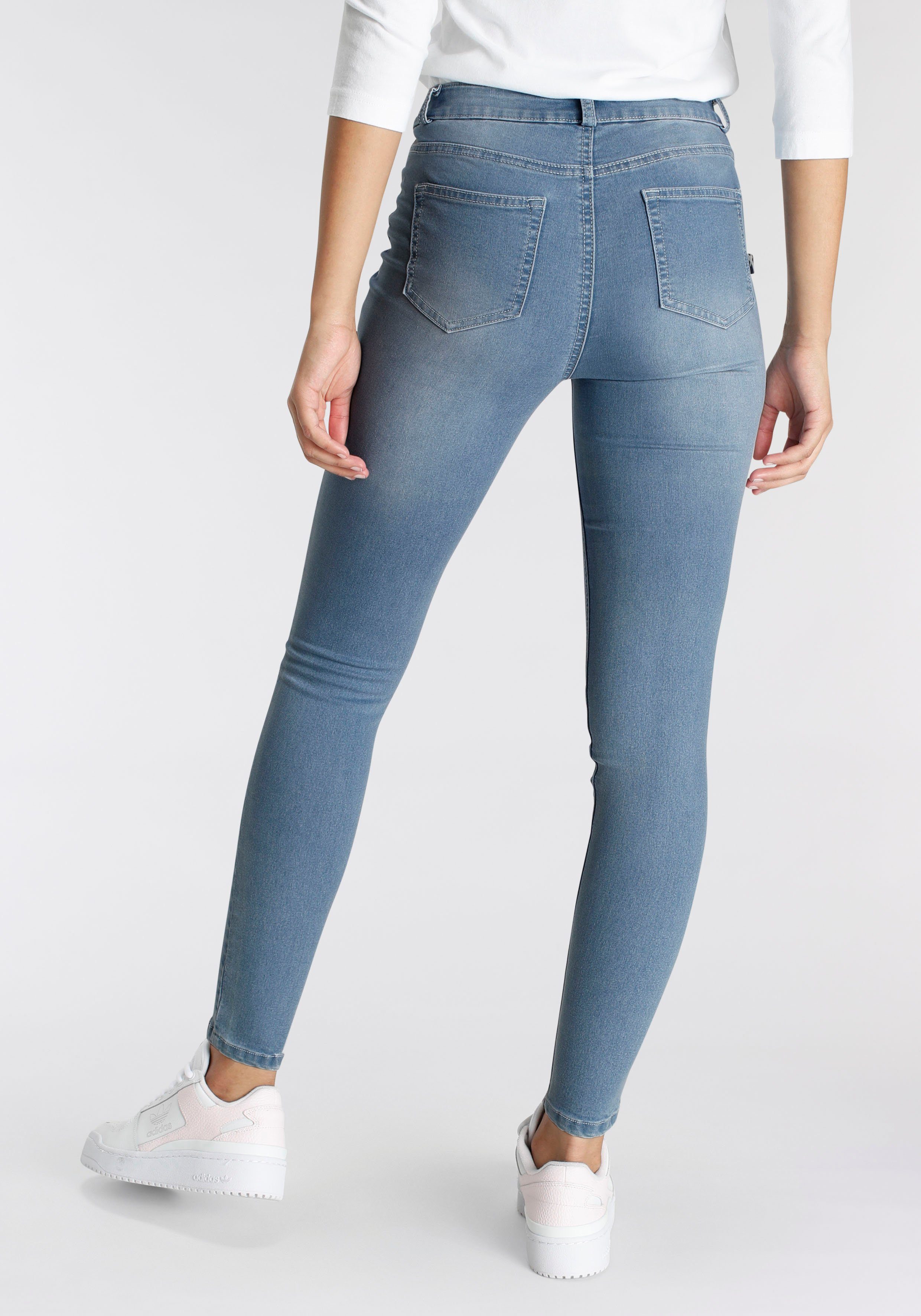 bleached Stretch Waist High Ultra Arizona Skinny-fit-Jeans