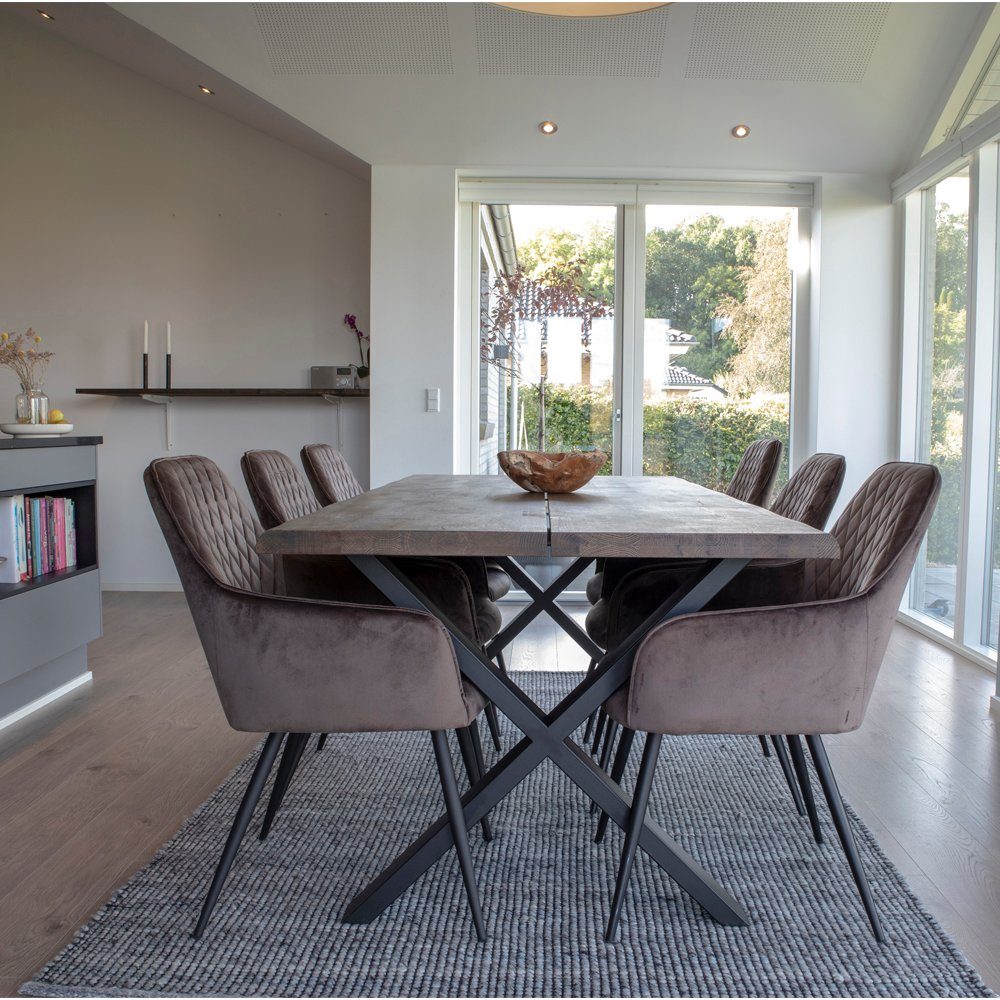 ebuy24 Essgruppe Tony Essgruppe, 1 Esstisch und 6 Stühle mush, Esstisch mit Stühlen