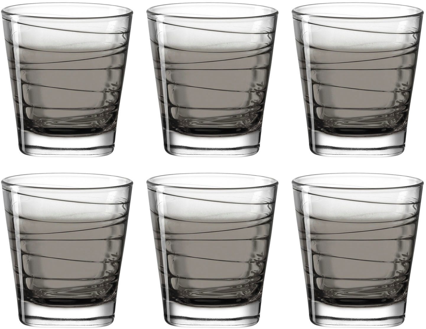 LEONARDO Стекло-Set VARIO STRUTTURA, Glas, 250 ml, 6-teilig