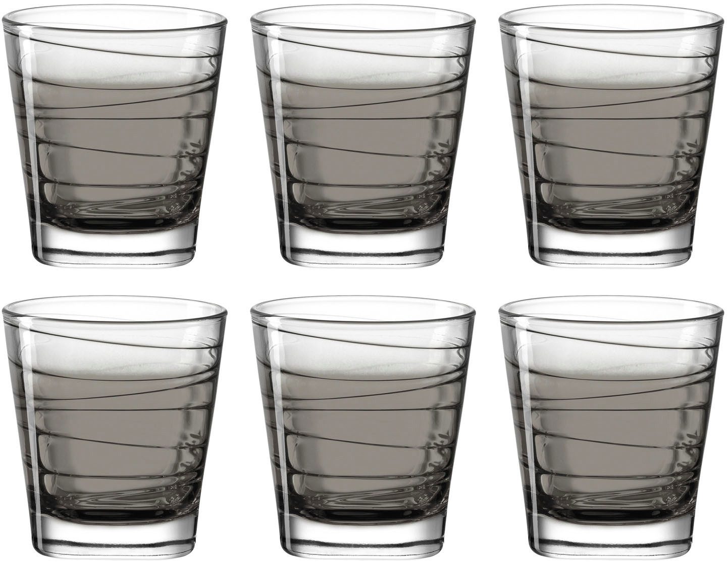 LEONARDO Gläser-Set VARIO STRUTTURA, Glas, 250 ml, 6-teilig