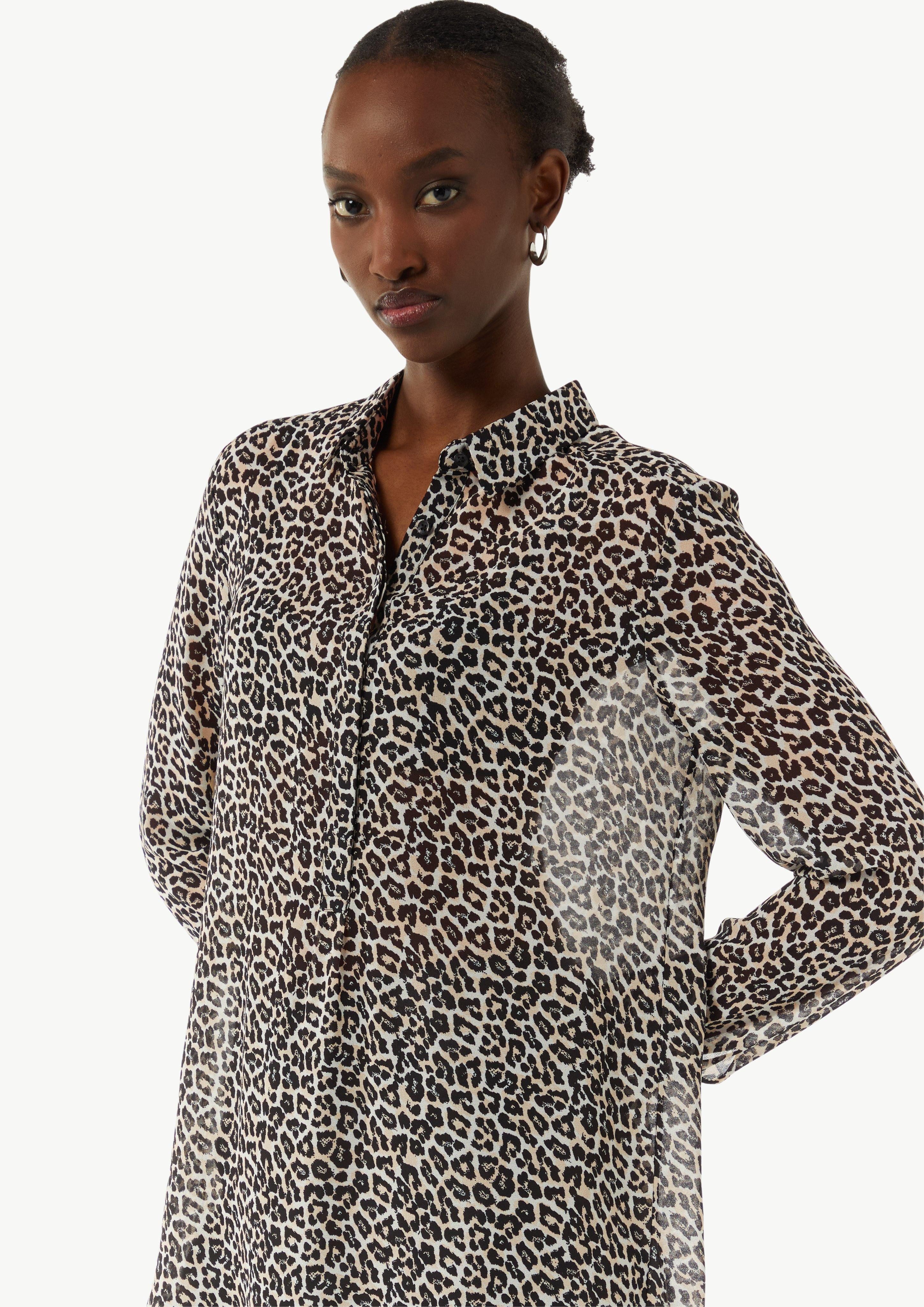 Comma Langarmbluse Longbluse aus Chiffon mit günstig online kaufen