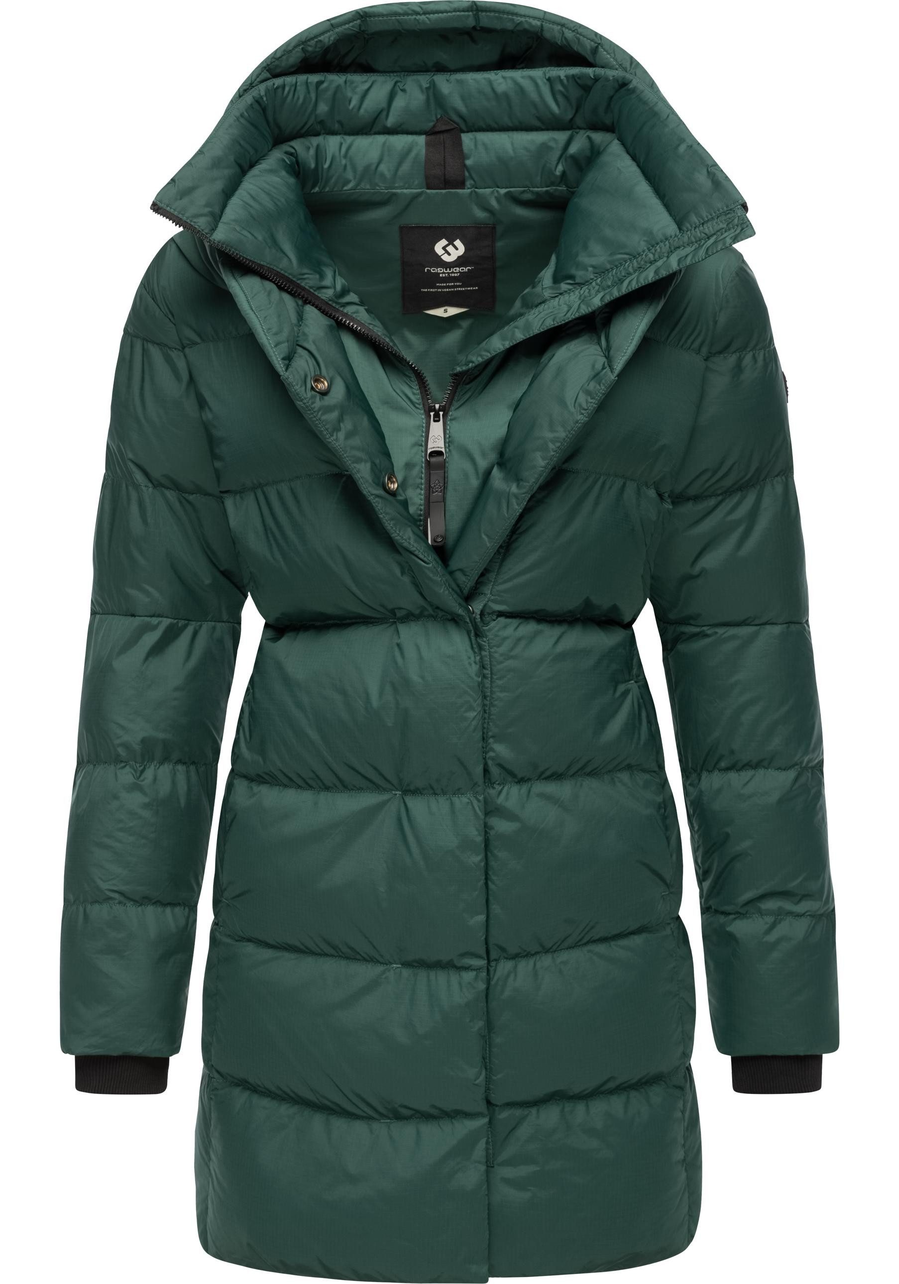 Ragwear Kurzmantel Niara stylischer, gesteppter Wintermantel mit gefütterter Kapuze