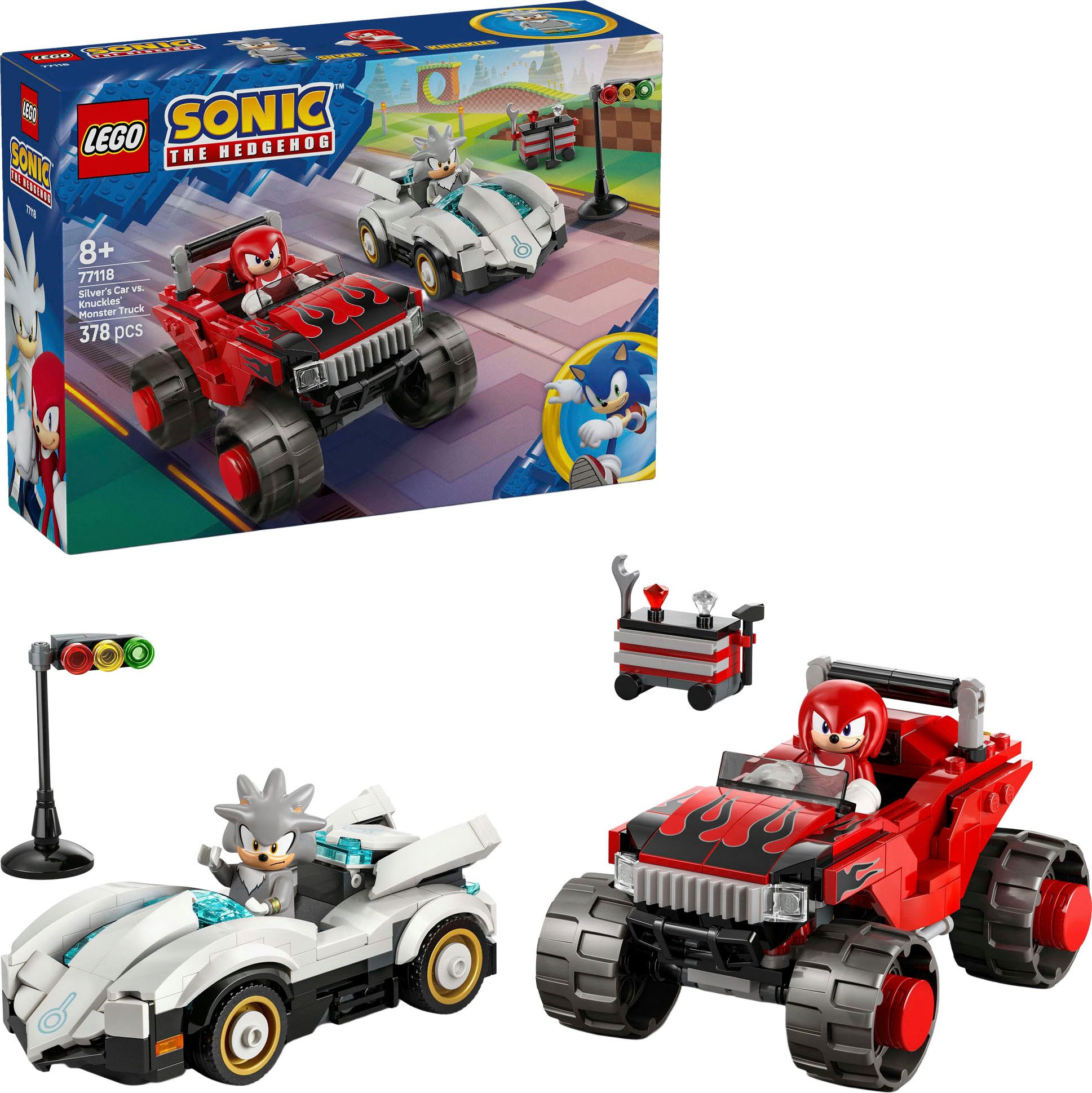 LEGO® Silvers Auto vs. Knuckles' Monstertruck (77118), LEGO Sonic Konstrukt günstig online kaufen