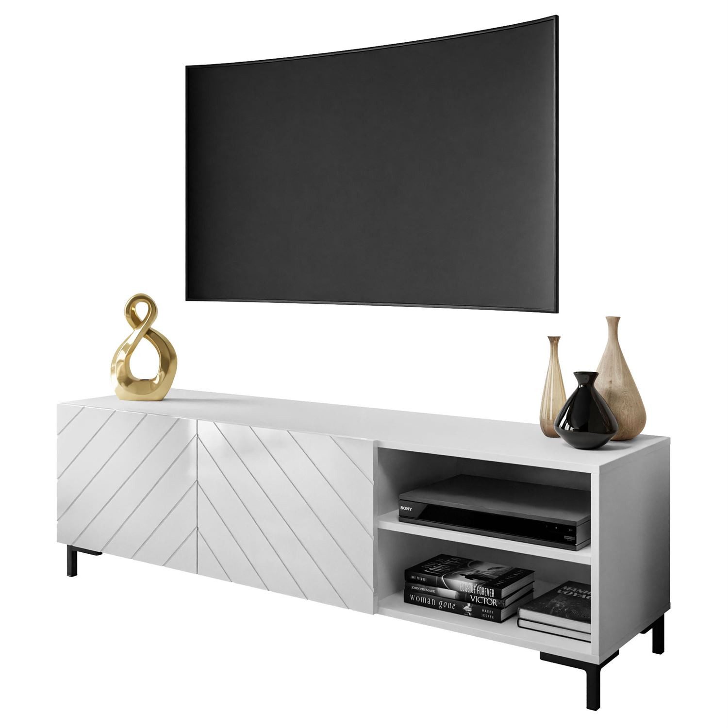 Lookway TV-Schrank VIRGINIA mit glänzend weißer Front günstig online kaufen