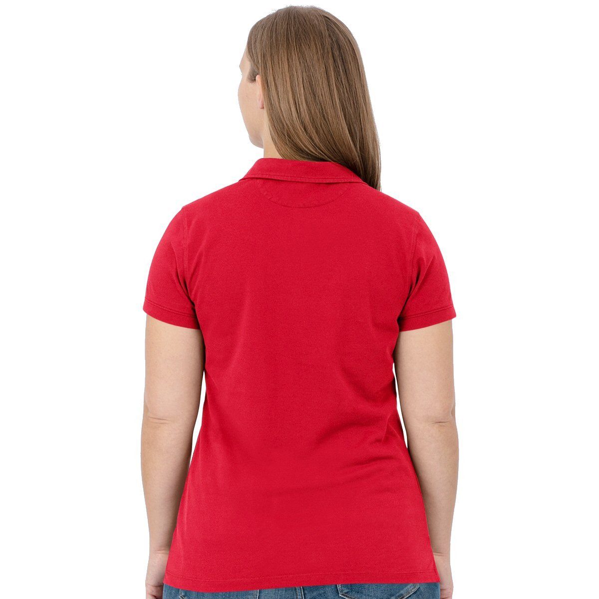 Jako Poloshirt Doubletex (Polyester/Baumwolle) rot Damen