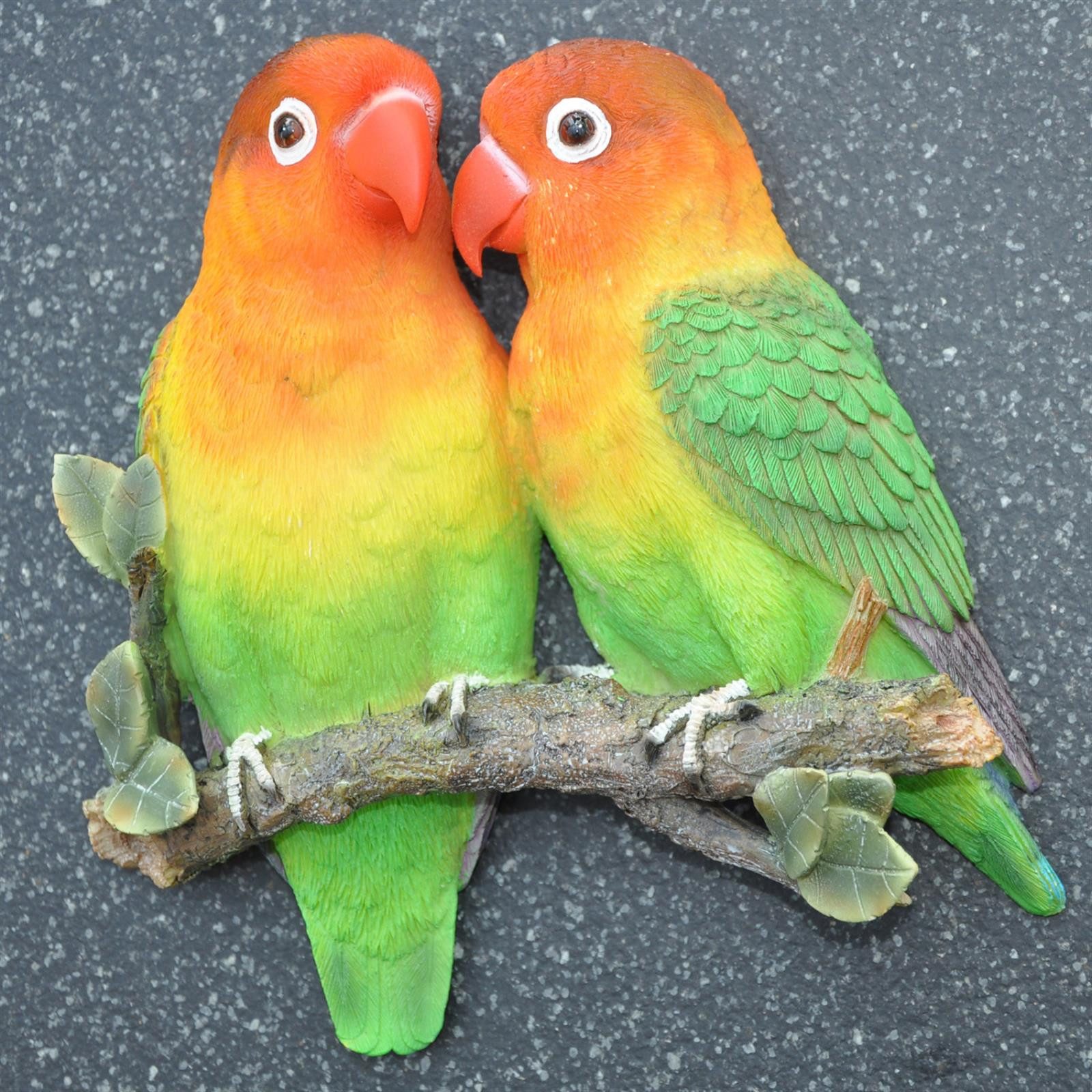 dazikemo Gartenfigur Dekofigur Wandfigur Lovebirds Vögel – Bild 2 von 5