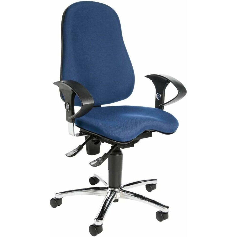 Bürostuhl Bürostuhl Sitness® 10, SI59UG26 blau, chrom Stoff