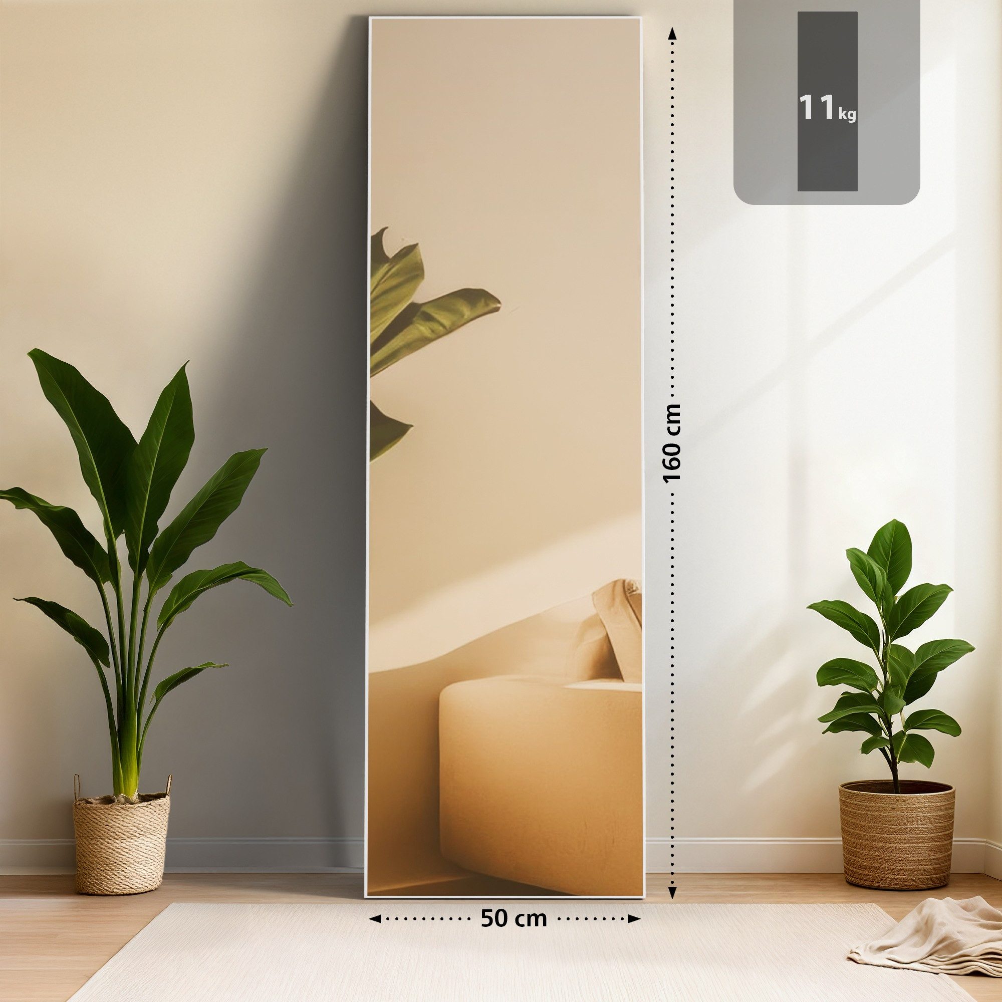 CLP Standspiegel Benicia, Standspiegel und Wandspiegel in einem, Metallrahm günstig online kaufen