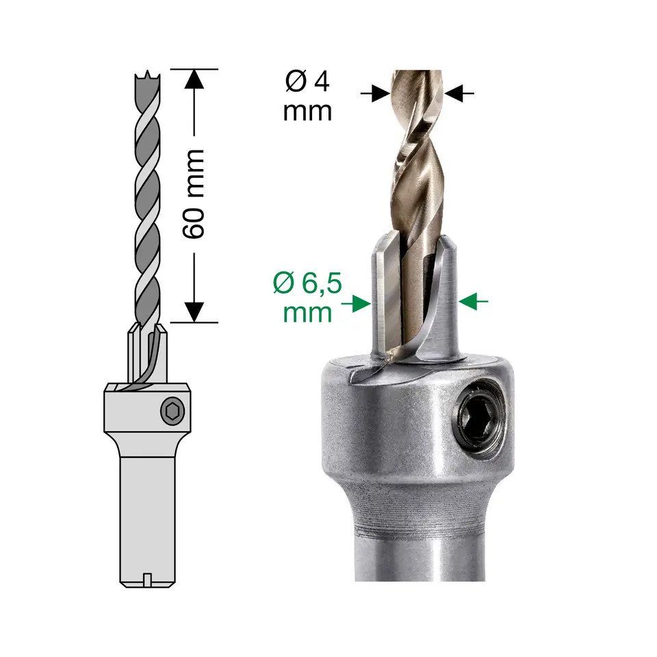 SPAX Holzbohrer SPAX Bohrsenker step drill 4 / 6,5 mm Terrassenbau