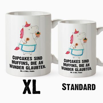 Mr. & Mrs. Panda Tasse Einhorn Küche - Weiß - Geschenk, spülmaschinenfest, Jumbo Tasse, Gros, XL Tasse Keramik, Liebevolles Design